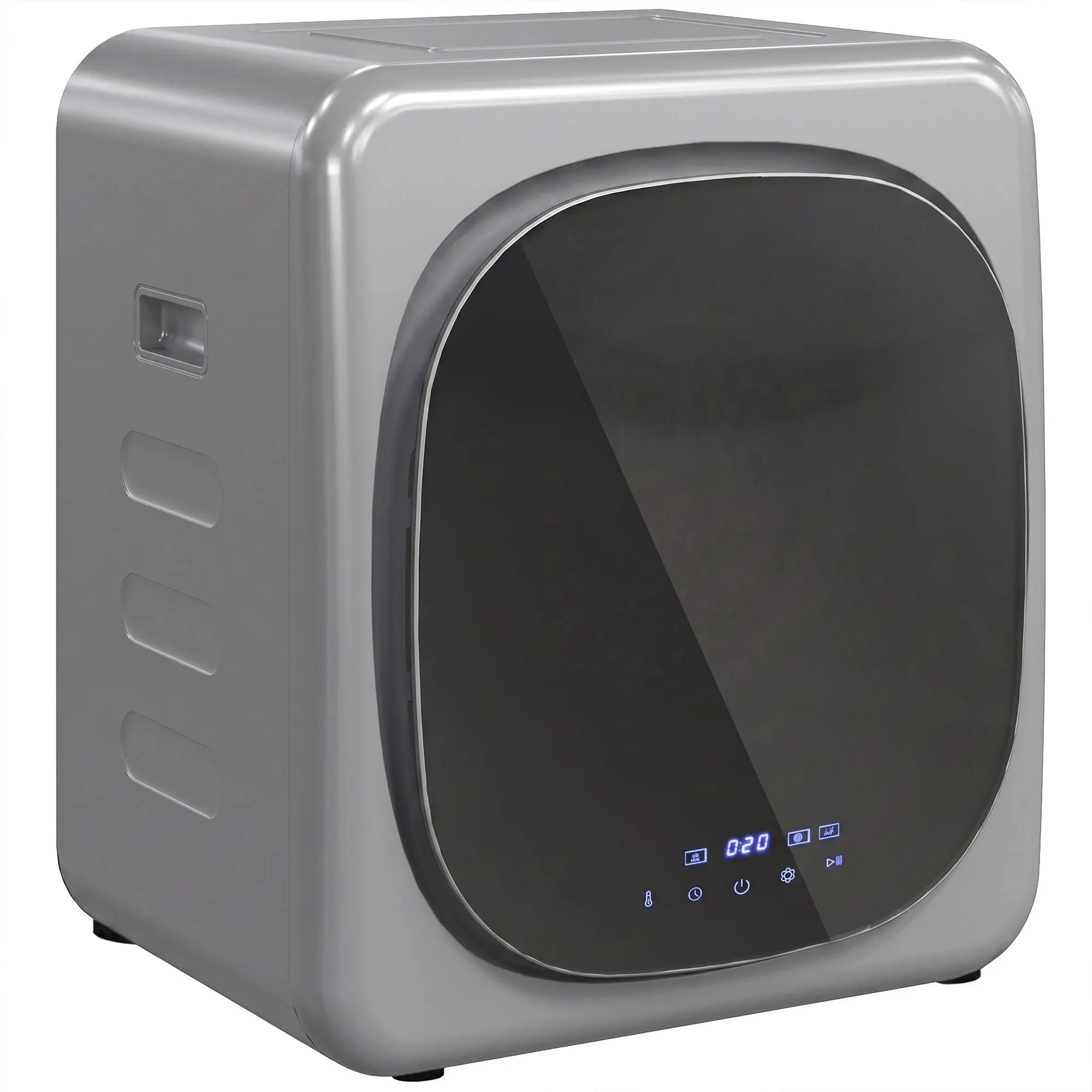 4kg Vented Tumble Dryer with Smart Mode & Stainless Steel Drum, Compact Freestanding Stackable Design, Silver