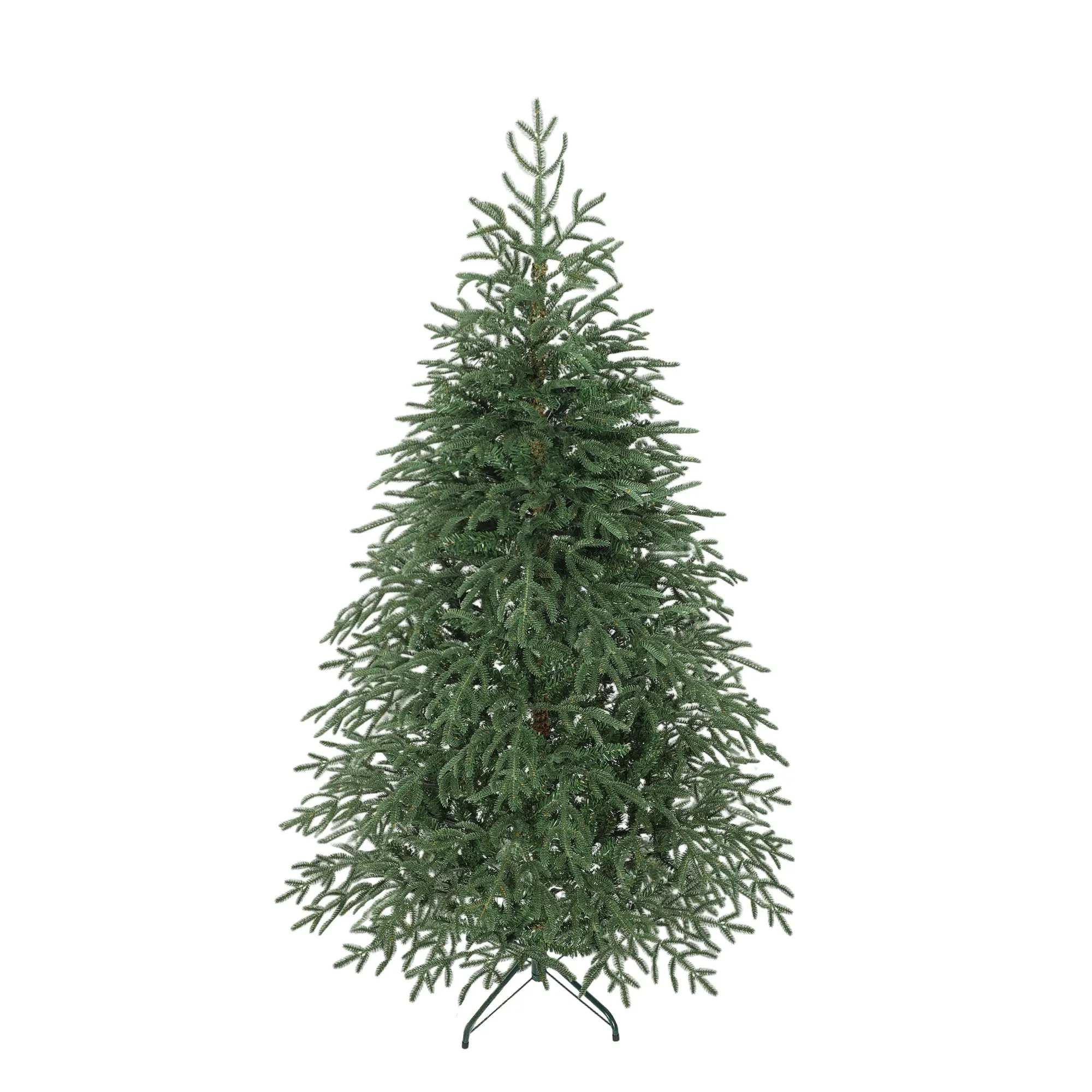 6 ft Faux Christmas Tree 1814 Realistic Tips, Full Spruce, Metal Base - Green