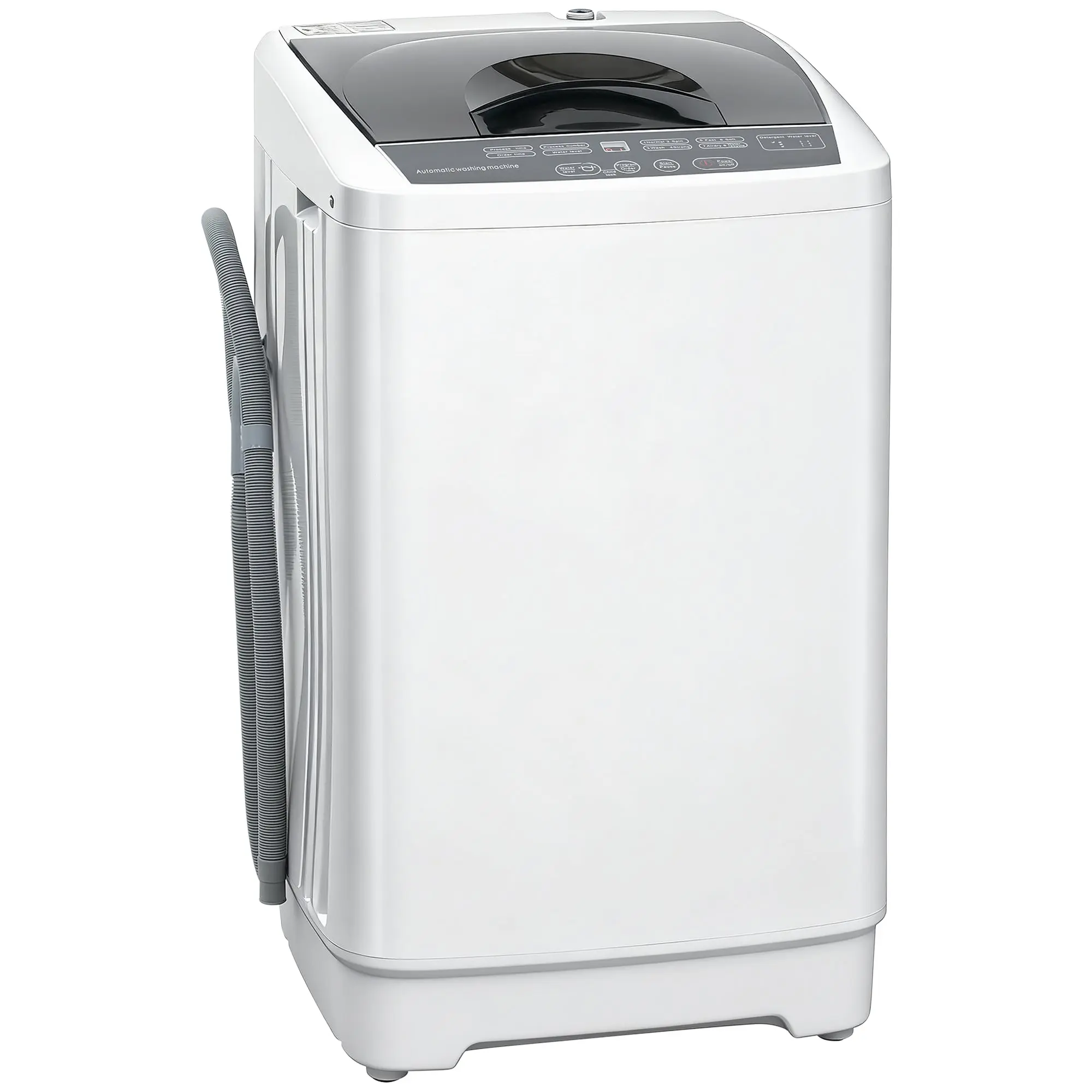 Compact Portable 1.3 Cu Ft Washing Machine with 8 Programs, 6 Levels, White