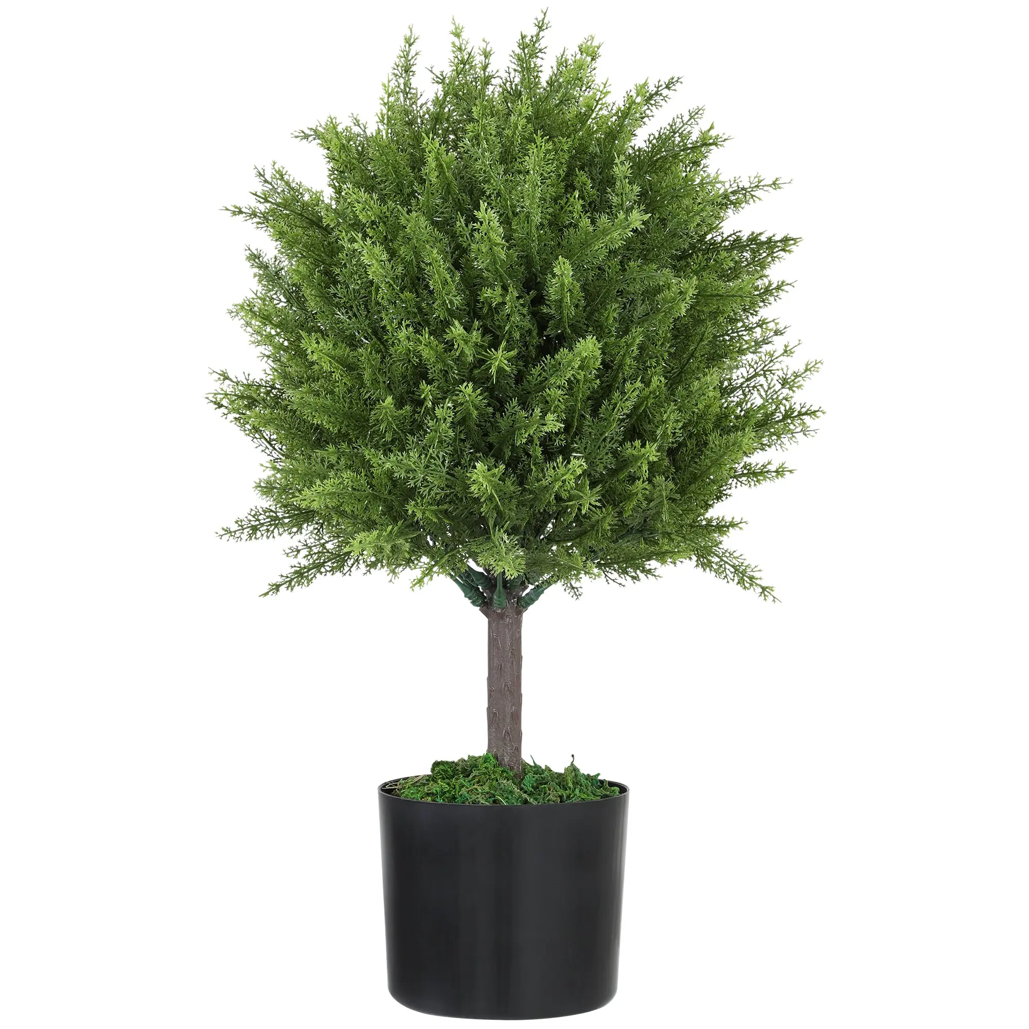 21.7 inch Decorative Artificial Plant, Cedar Topiary Tree in Pot, Fake Plants for Home Indoor outdoor Decor, Green