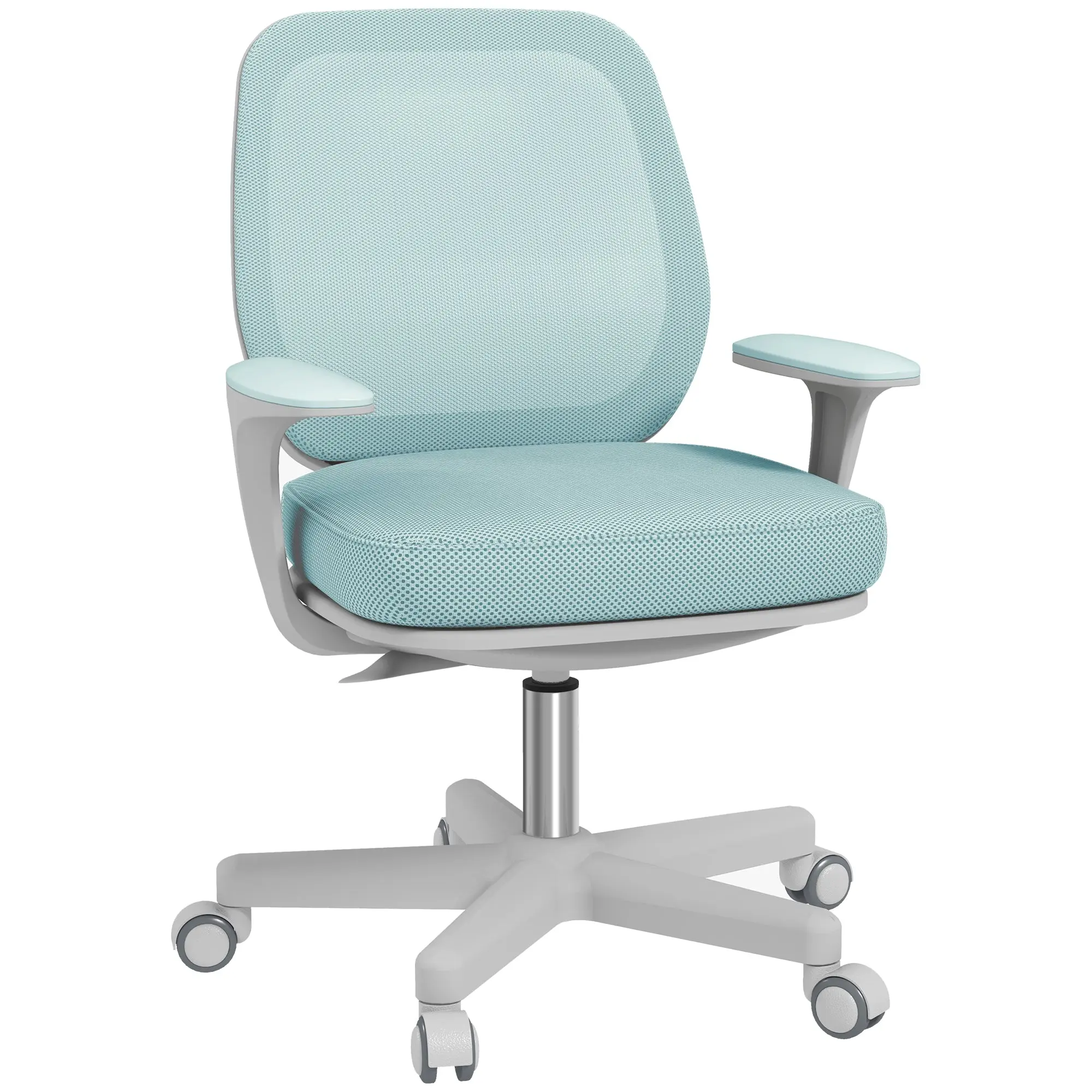 Breathable Mesh Swivel Office Chair with Adjustable Height for Home Office & Study, Light Green