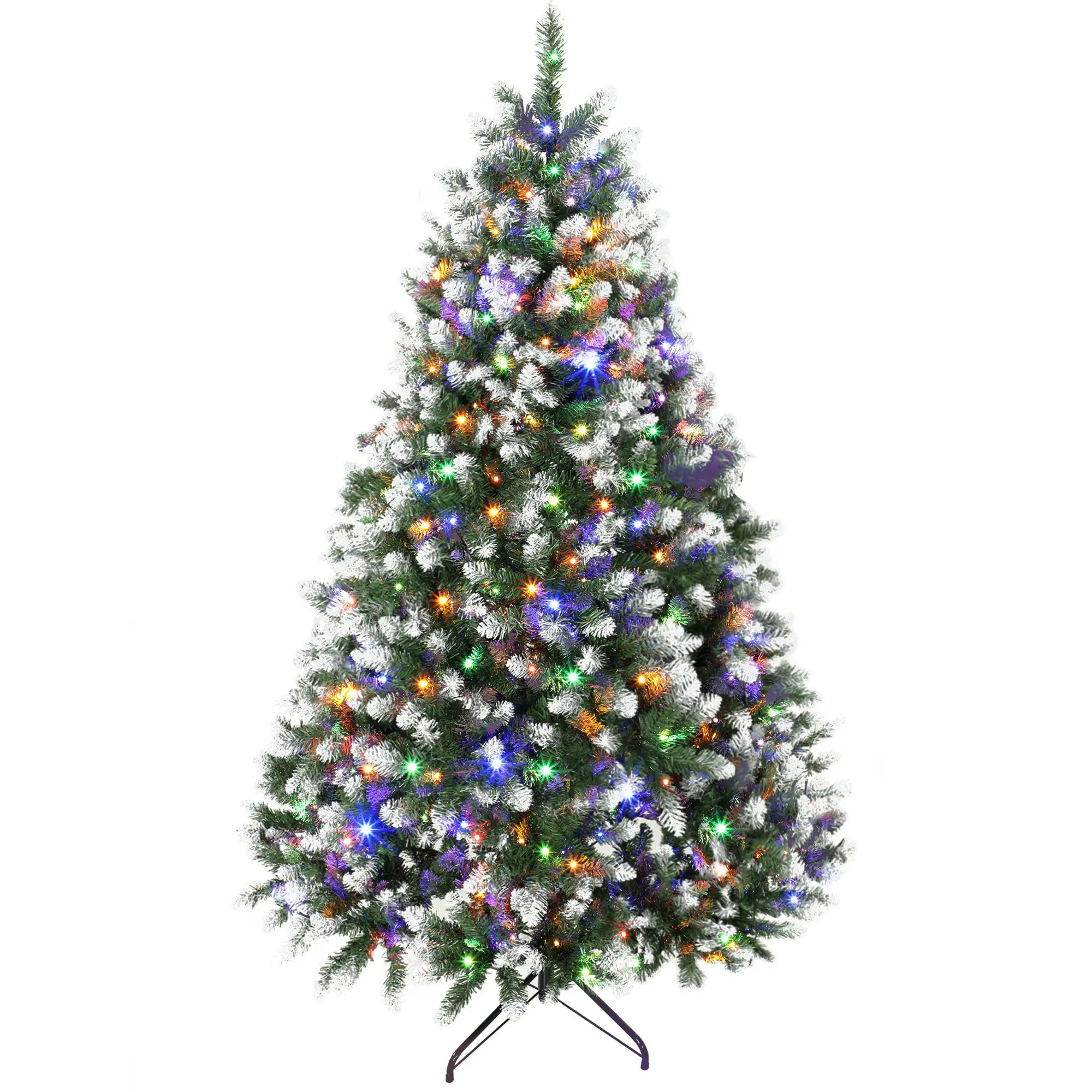 6ft Pre-lit Artificial Christmas Tree with White-Tipped, 1020 Tips & 350 LEDs