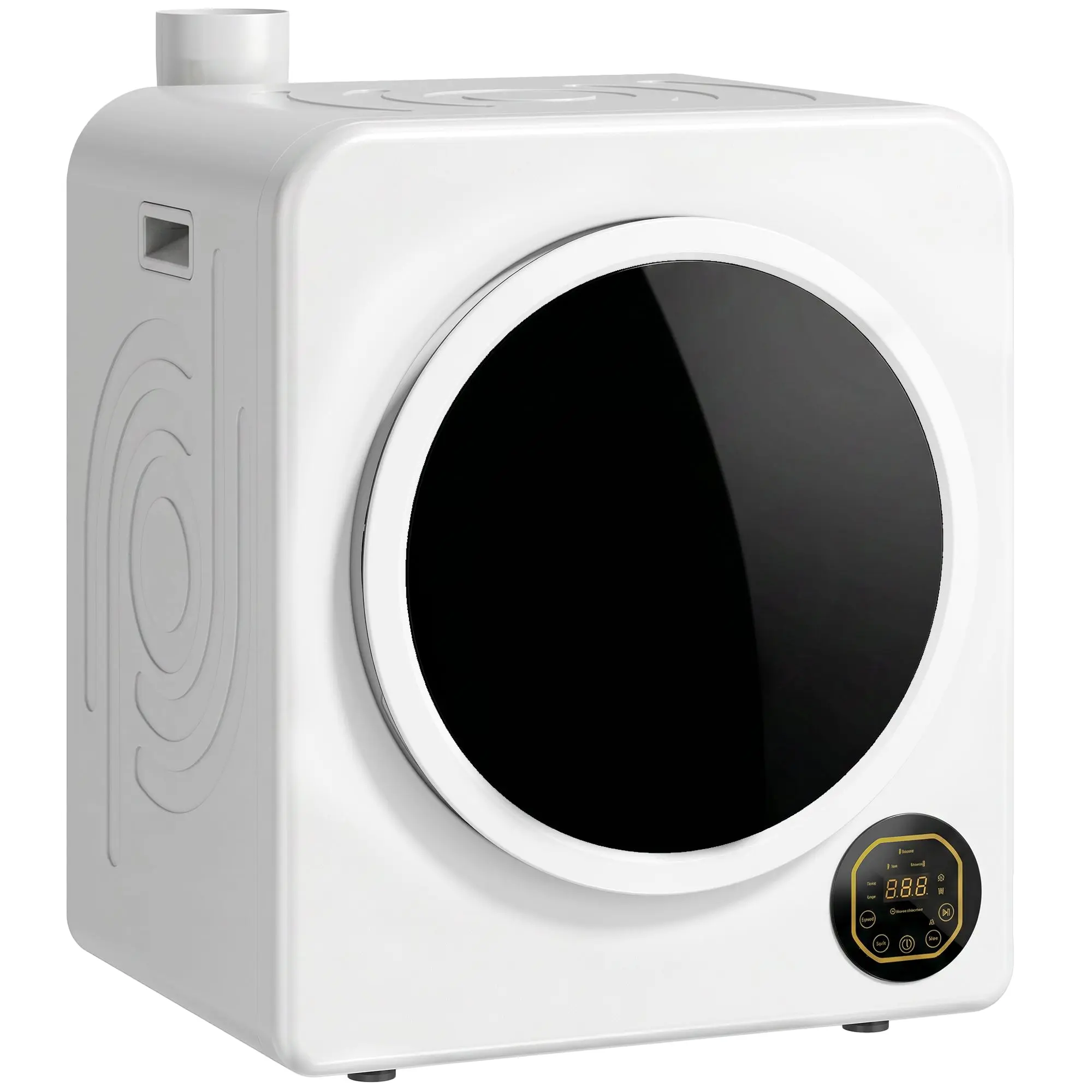 18 lb Portable Electric Dryer 1300W with Stainless Steel Tub, Touch Panel