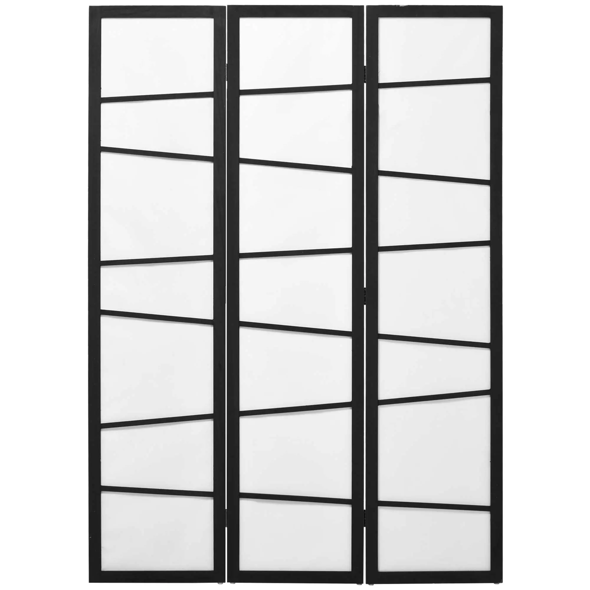 3 Panel Room Divider for Living Room, Bedroom, Wooden Folding Privacy Screen,  White