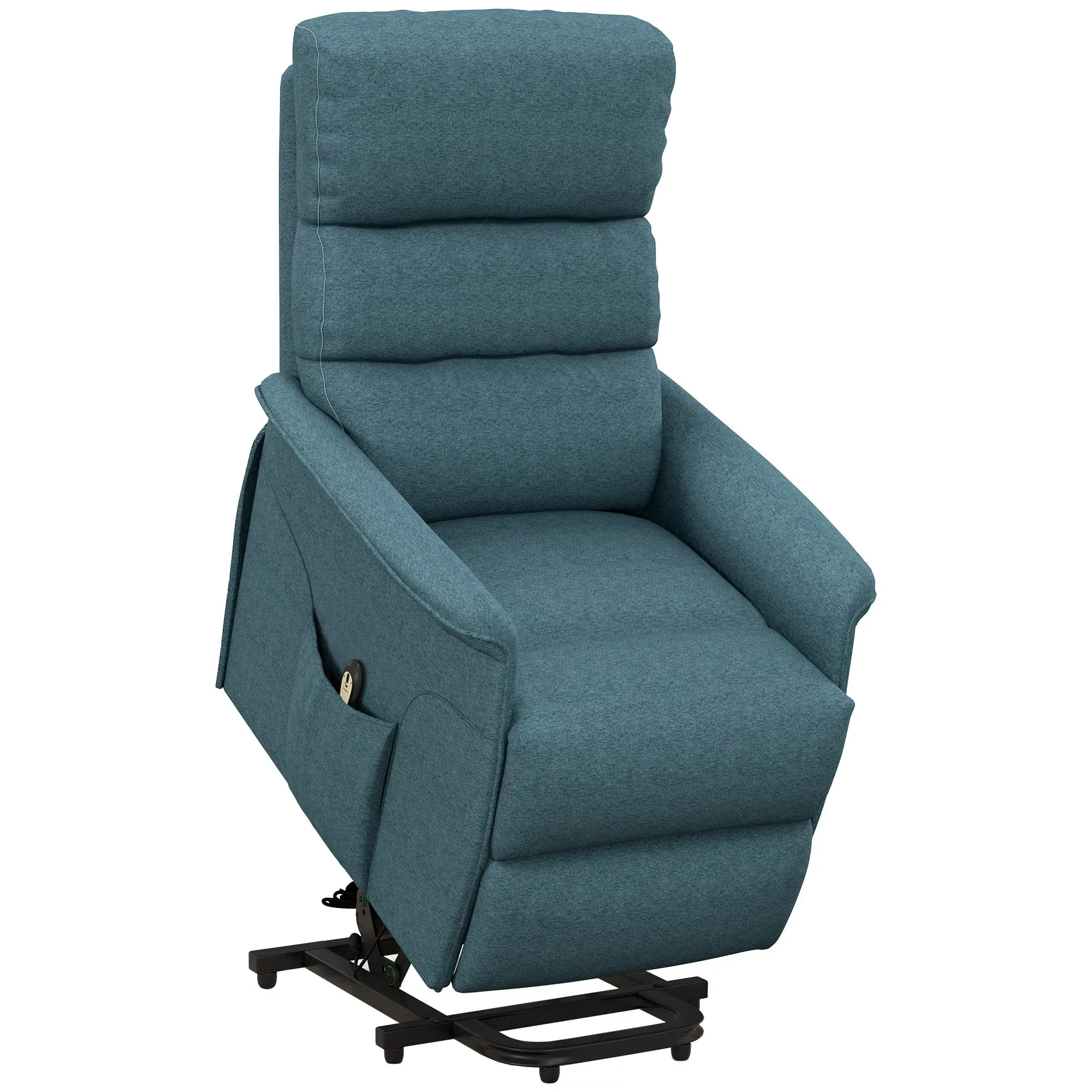 Electric Power Lift Chair with 135° Recline & Remote Control for Elderly Comfort, Blue