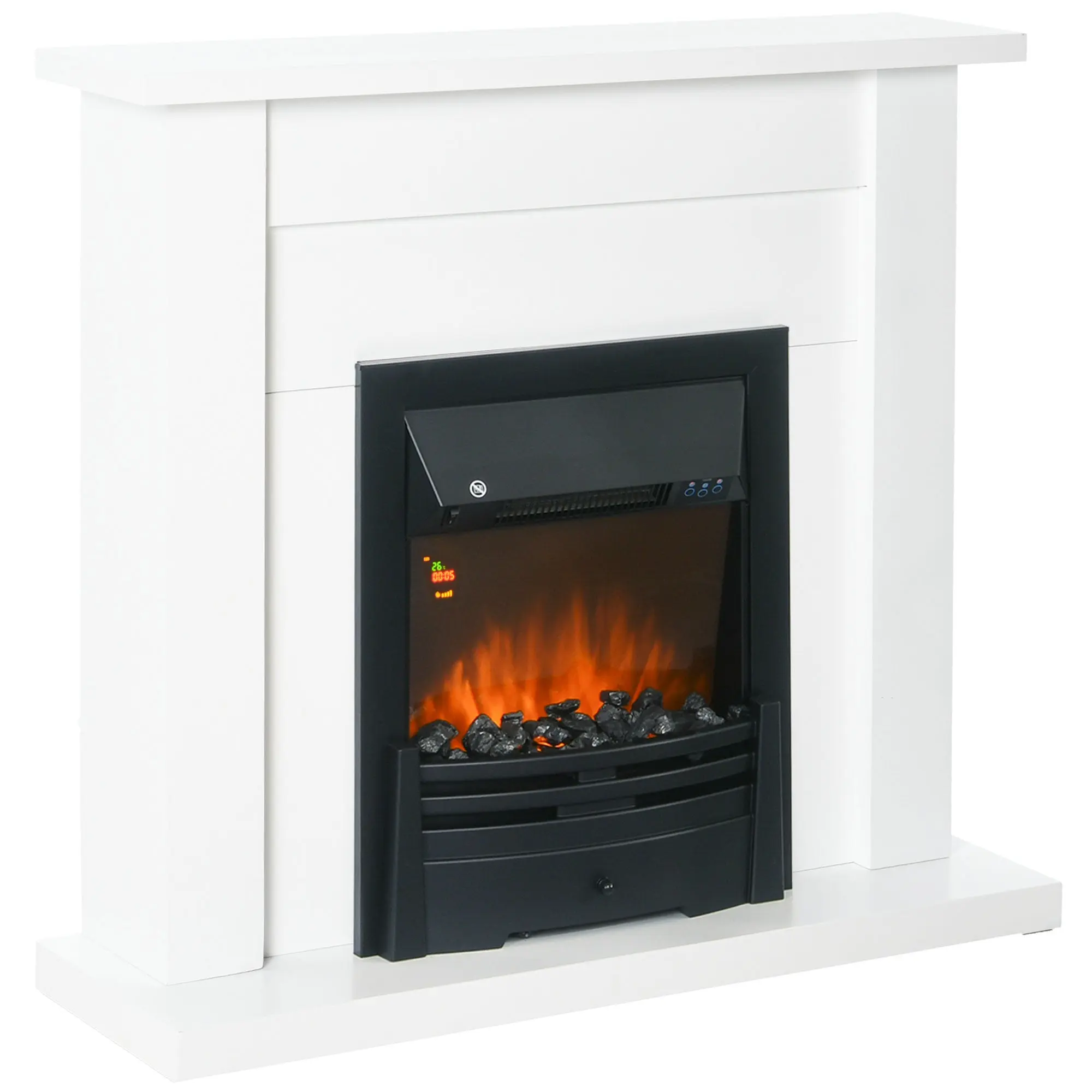 Electric Firplace Suites w/LED Flames, Remote & Overheat Safety Protection 1000W/2000W