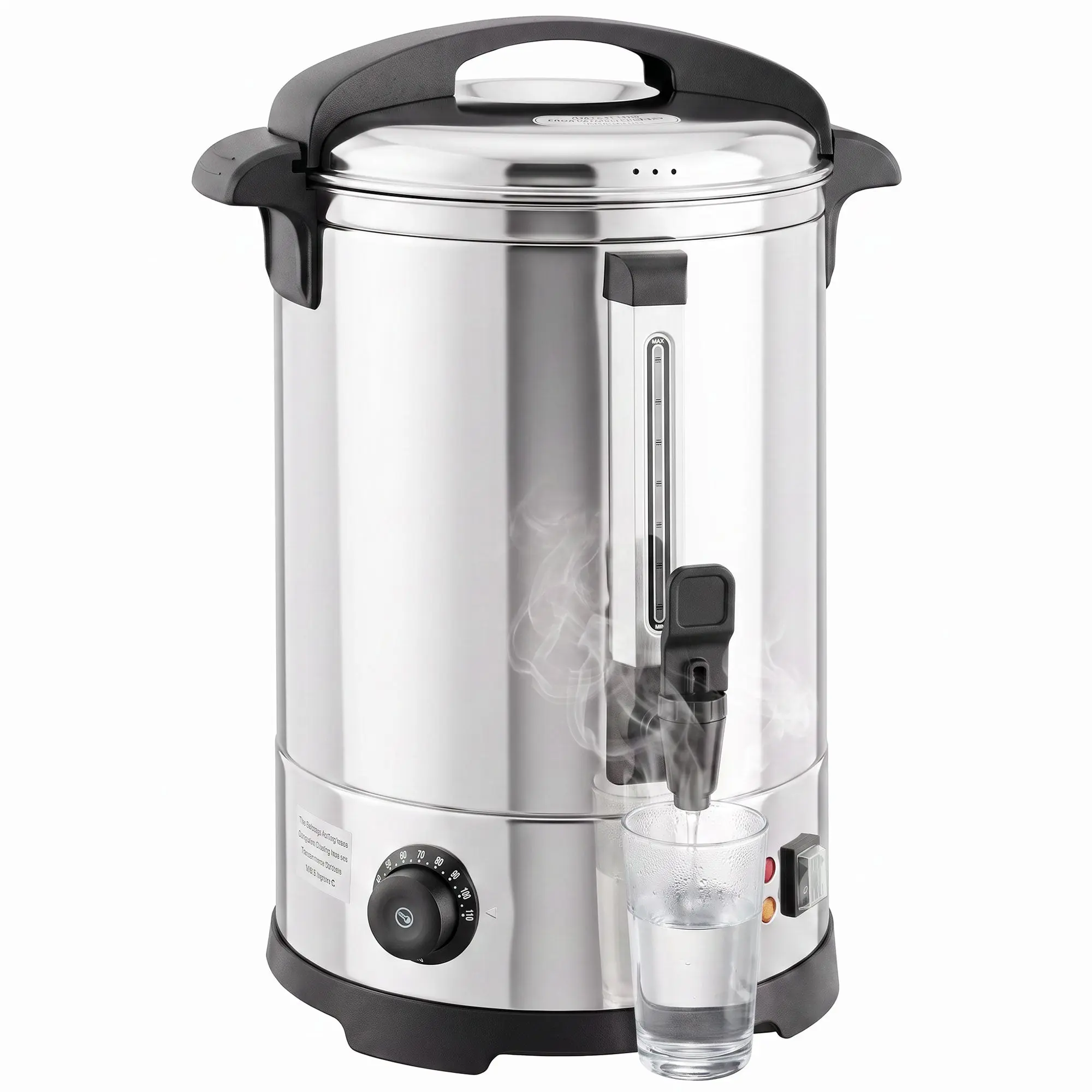 6.5L Catering Urn, 1500W Stainless Boiler with Thermostat, Keep Warm & Easy Tap