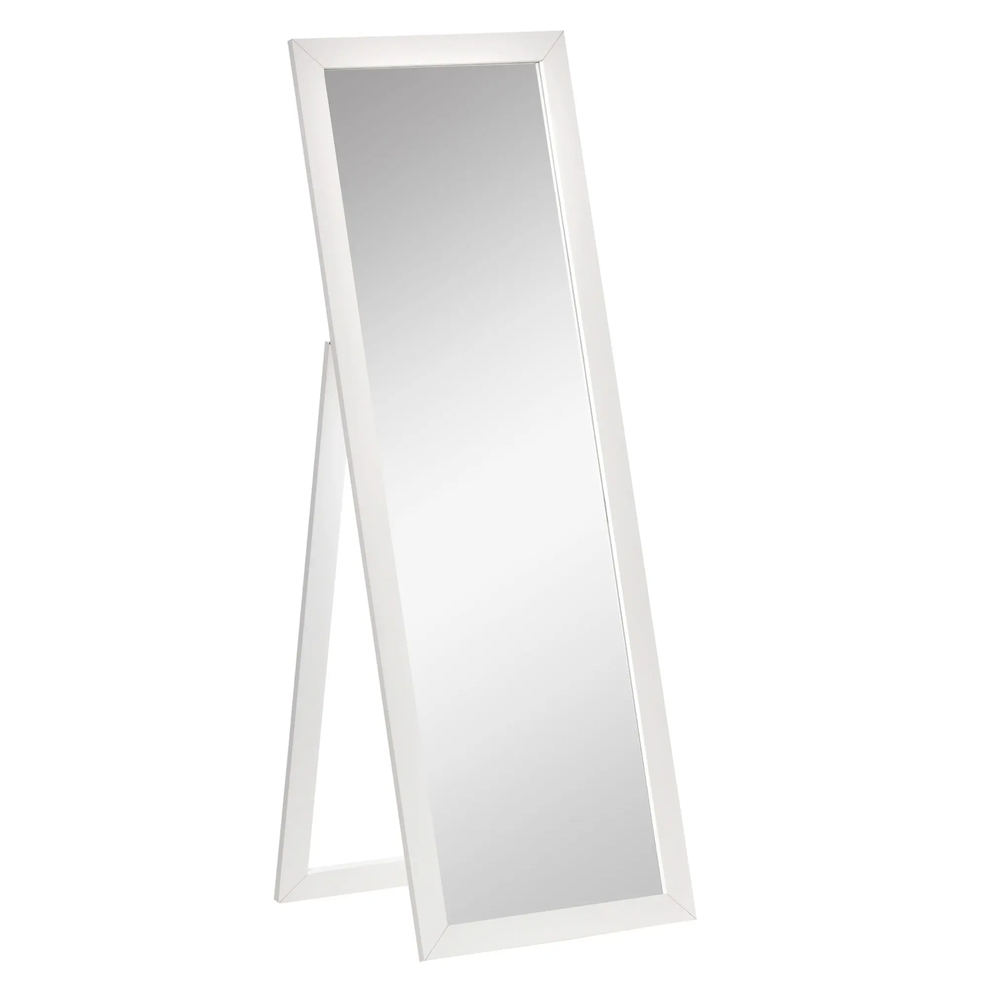 58" x 20" Full Length Mirror, Rectangular Floor Standing Mirror for Bedroom, White