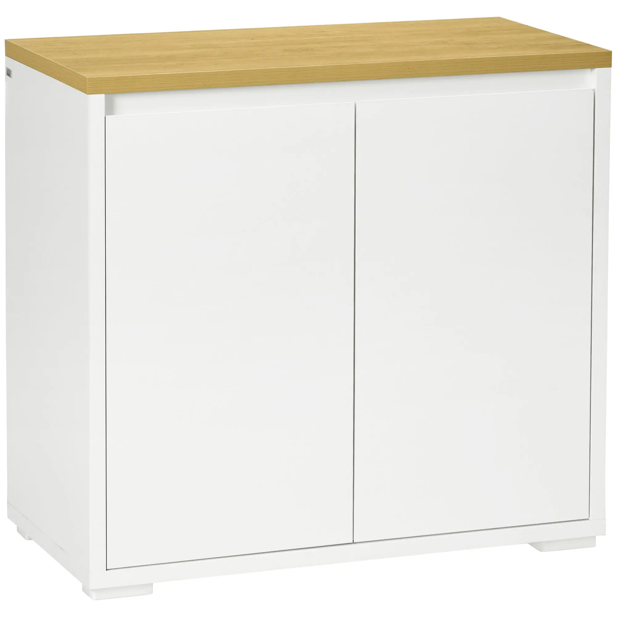 Kitchen Sideboard with Double Doors and Adjustable Shelf for Living Room, White