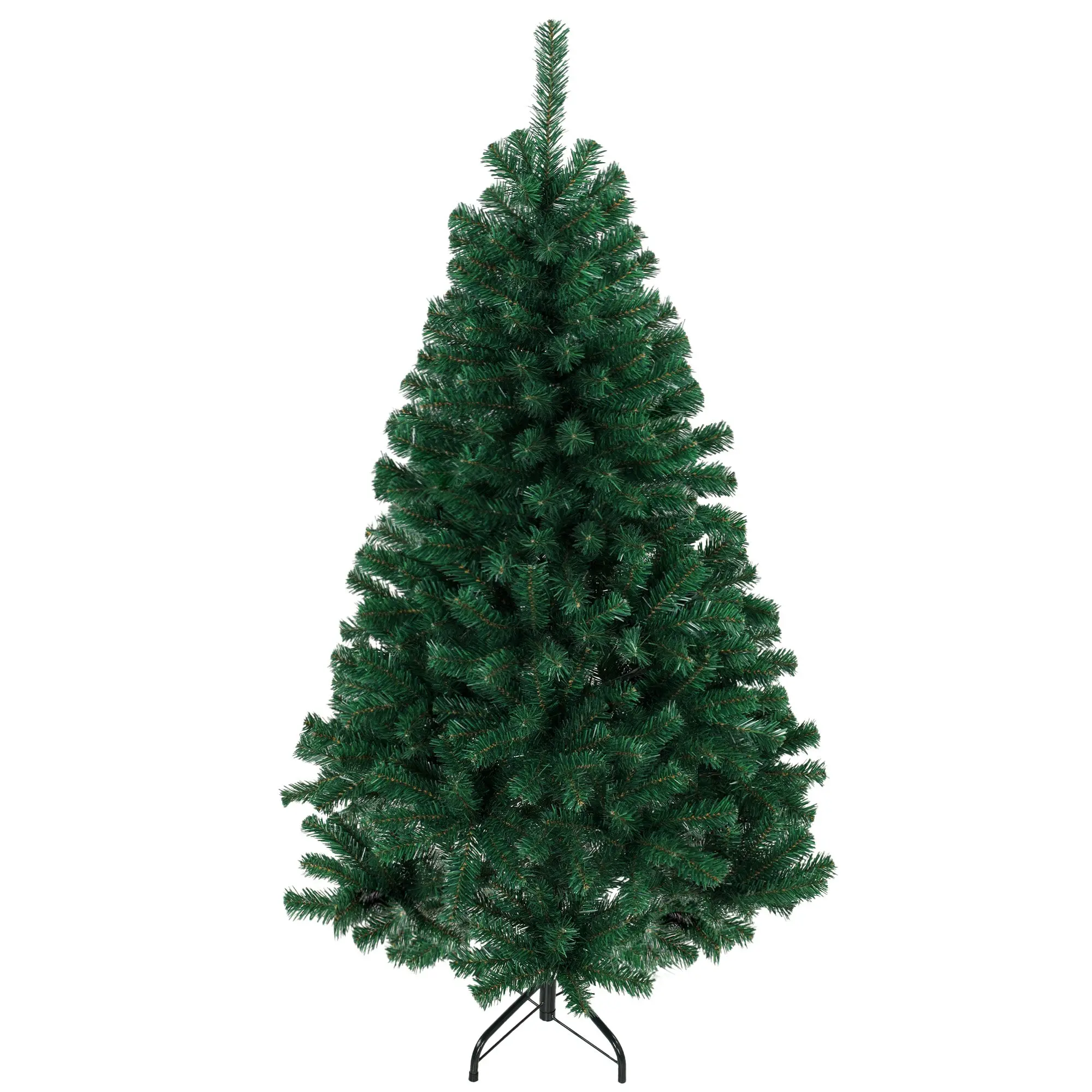 5ft/150cm Artificial Christmas Tree with 420 Tips, Foldable Steel Stand, Green