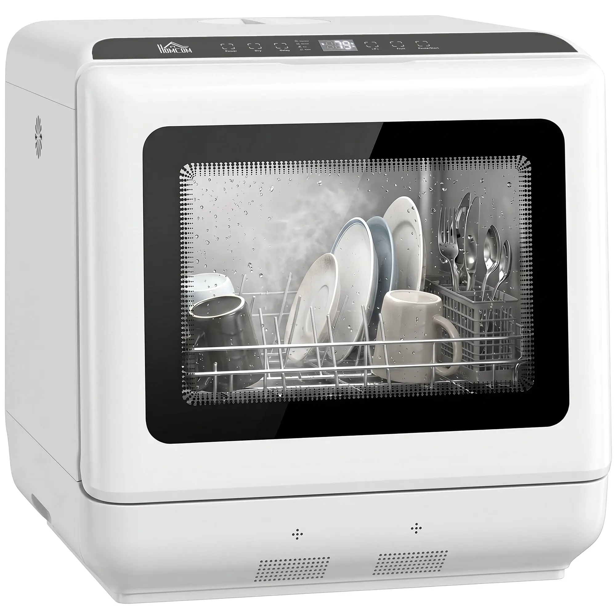 Countertop Dishwasher with 1.6 Gal Tank, 5 Programs & Air-Dry for Apartments & RVs