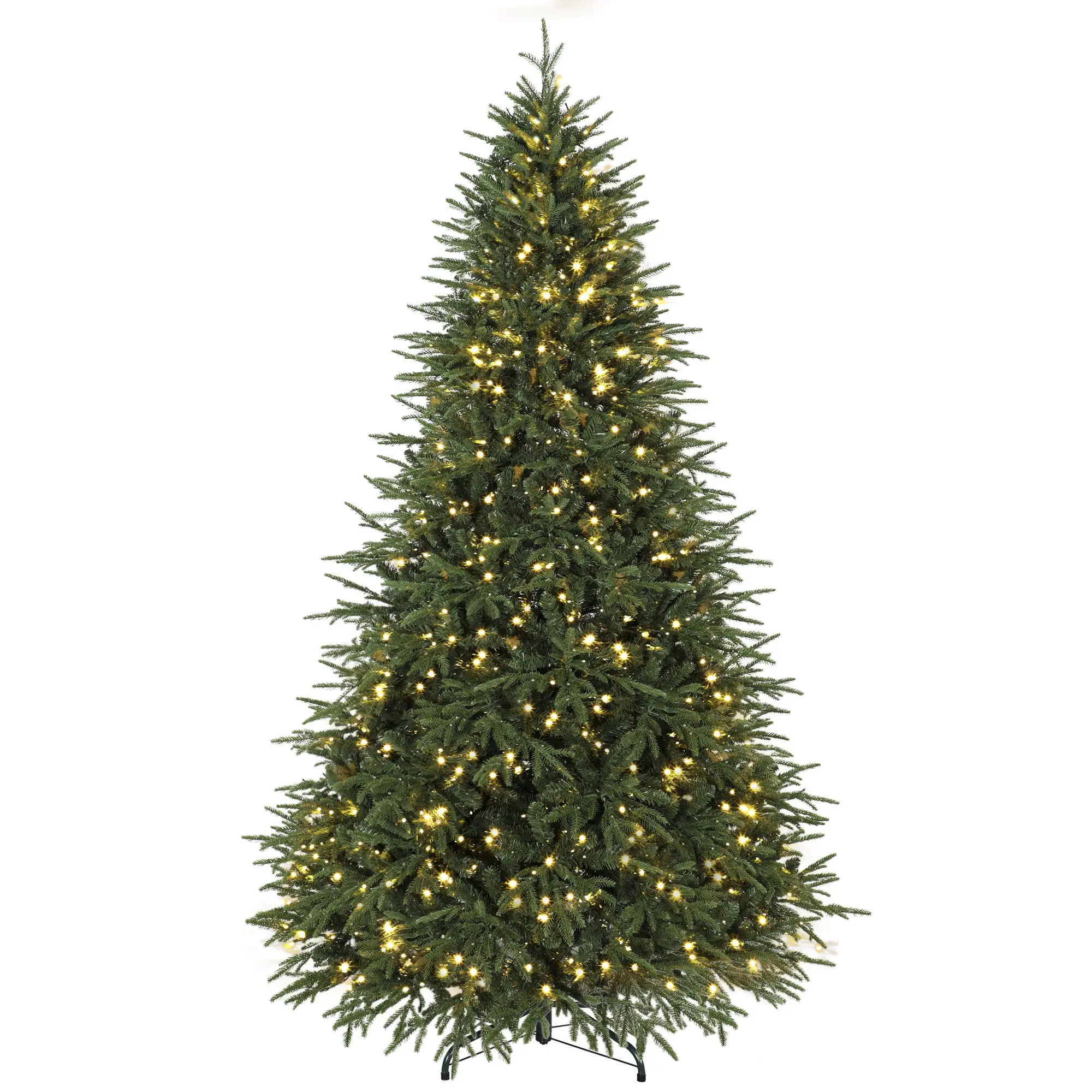 7.5ft Pre-lit Artificial Tree with 1000 Warm White LEDs, 3,719 Tips, Green