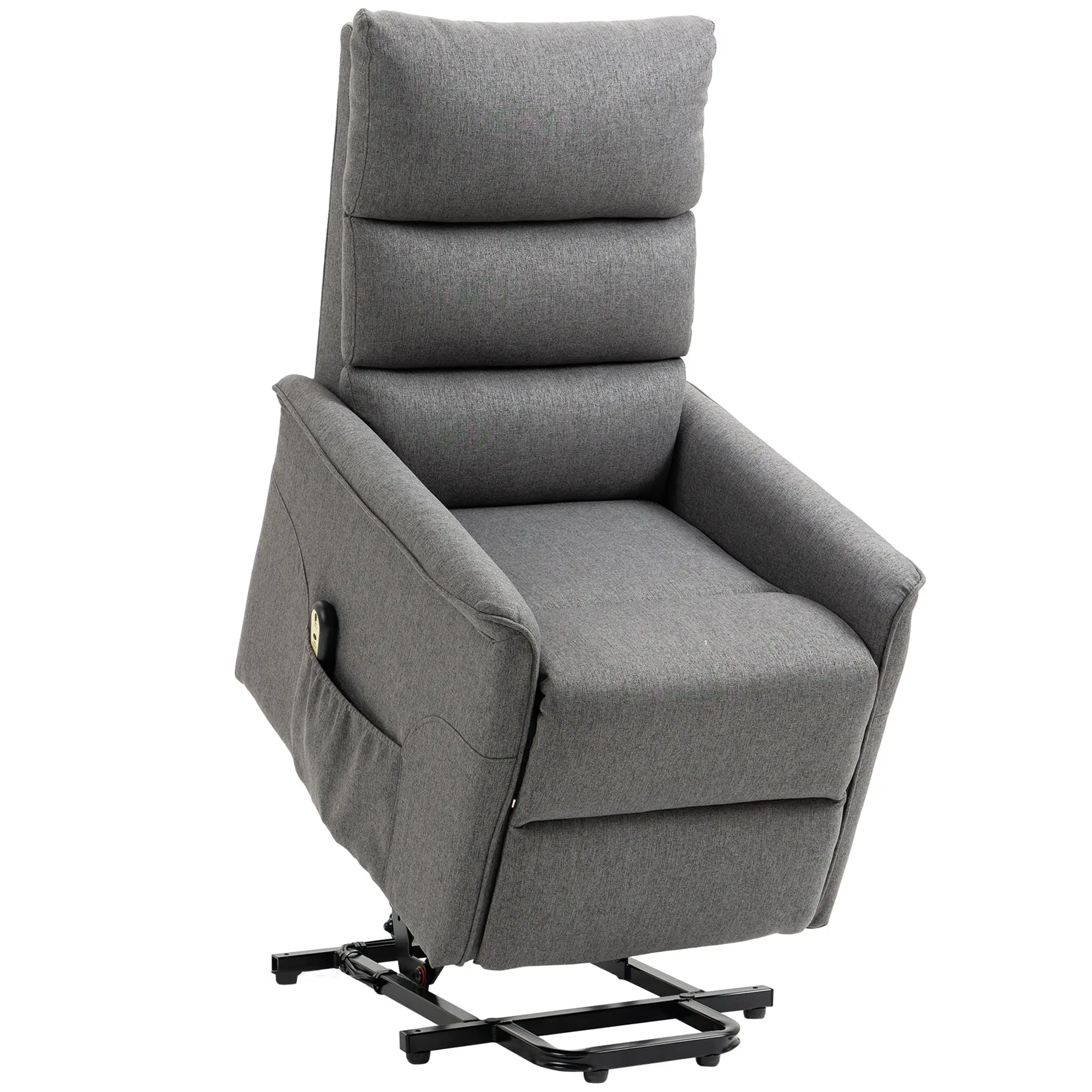 Electric Power Lift Chair for Elderly with Remote Control, Dark Grey