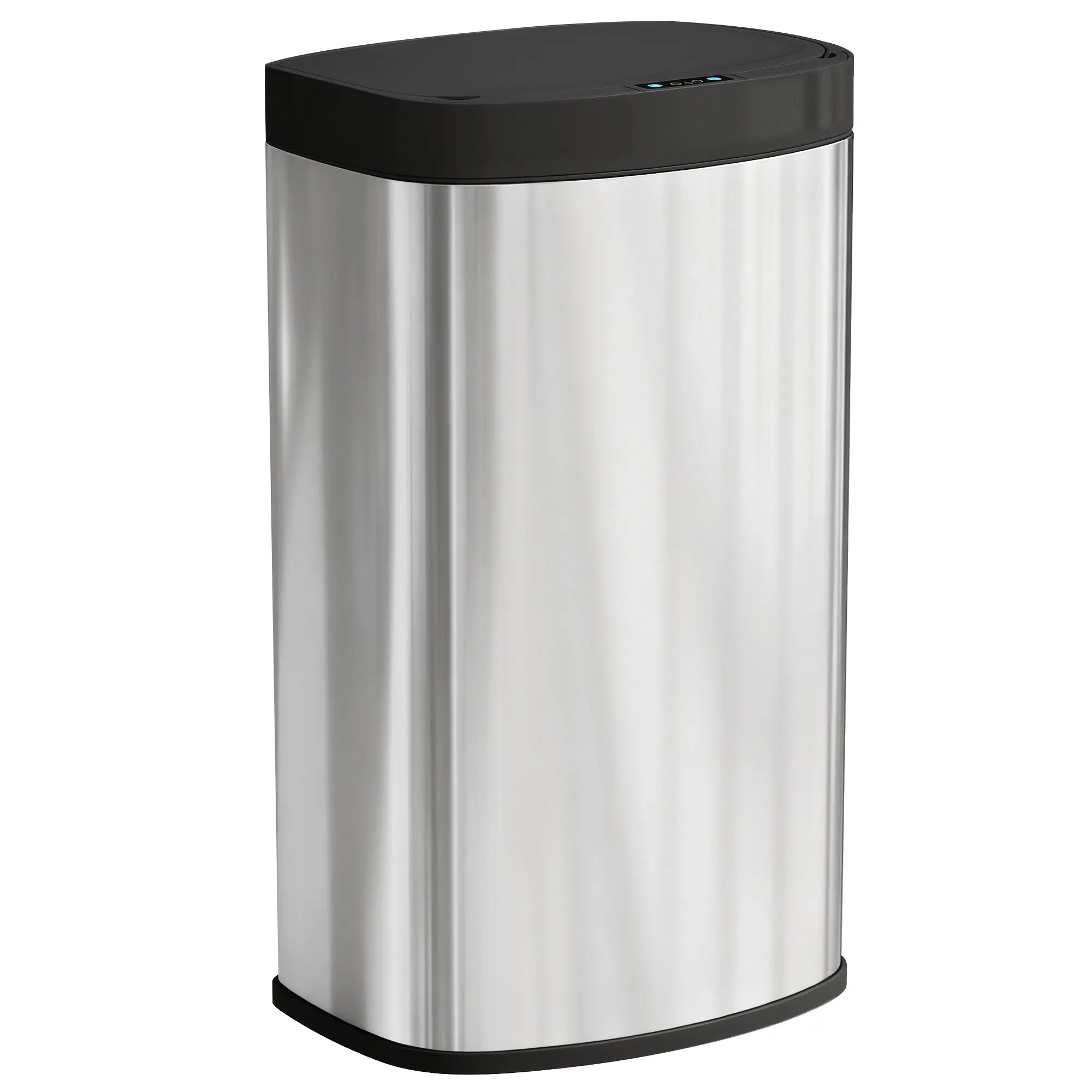 55L Sensor Bin with Soft-Close Lid, Automatic Touchless Motion Sensor Kitchen Bin with Fingerprint Resistant Stainless Steel for Hygienic Gyms, Home Office Use, Silver Tone