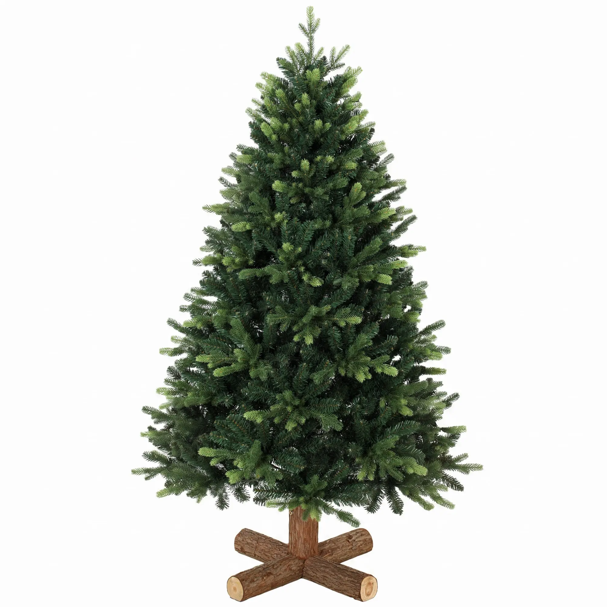 5ft Hinged Artificial Christmas Tree with 1620 PE & PVC Tips, Fir Stand, Green