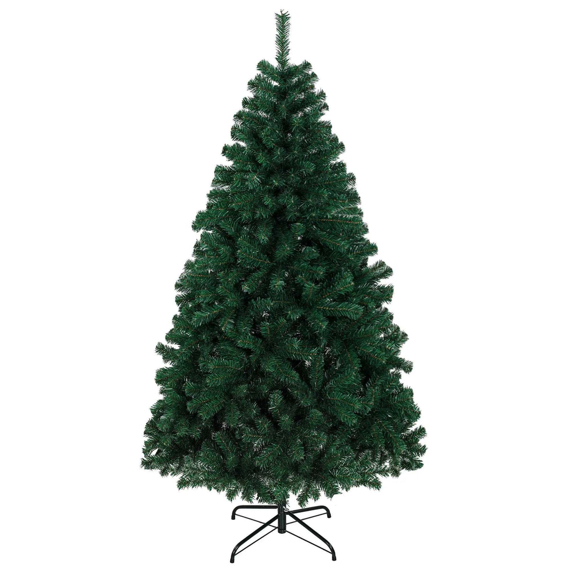 6ft Fir Hinged Artificial Christmas Tree with 700 Tips, Foldable Stand, Green