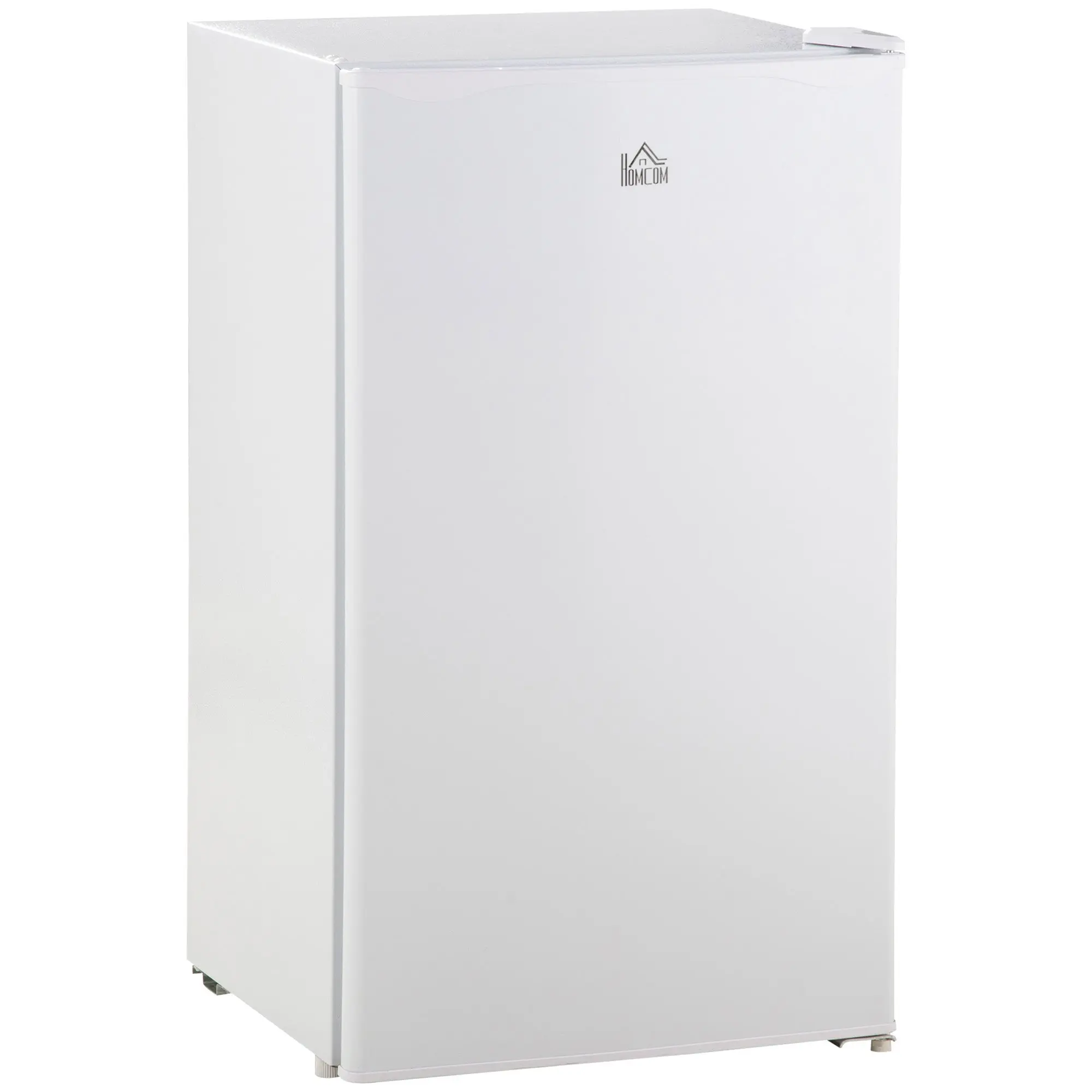 91L Freestanding Small Fridge Freezer with Chiller Box, Adjustable Thermostat, White