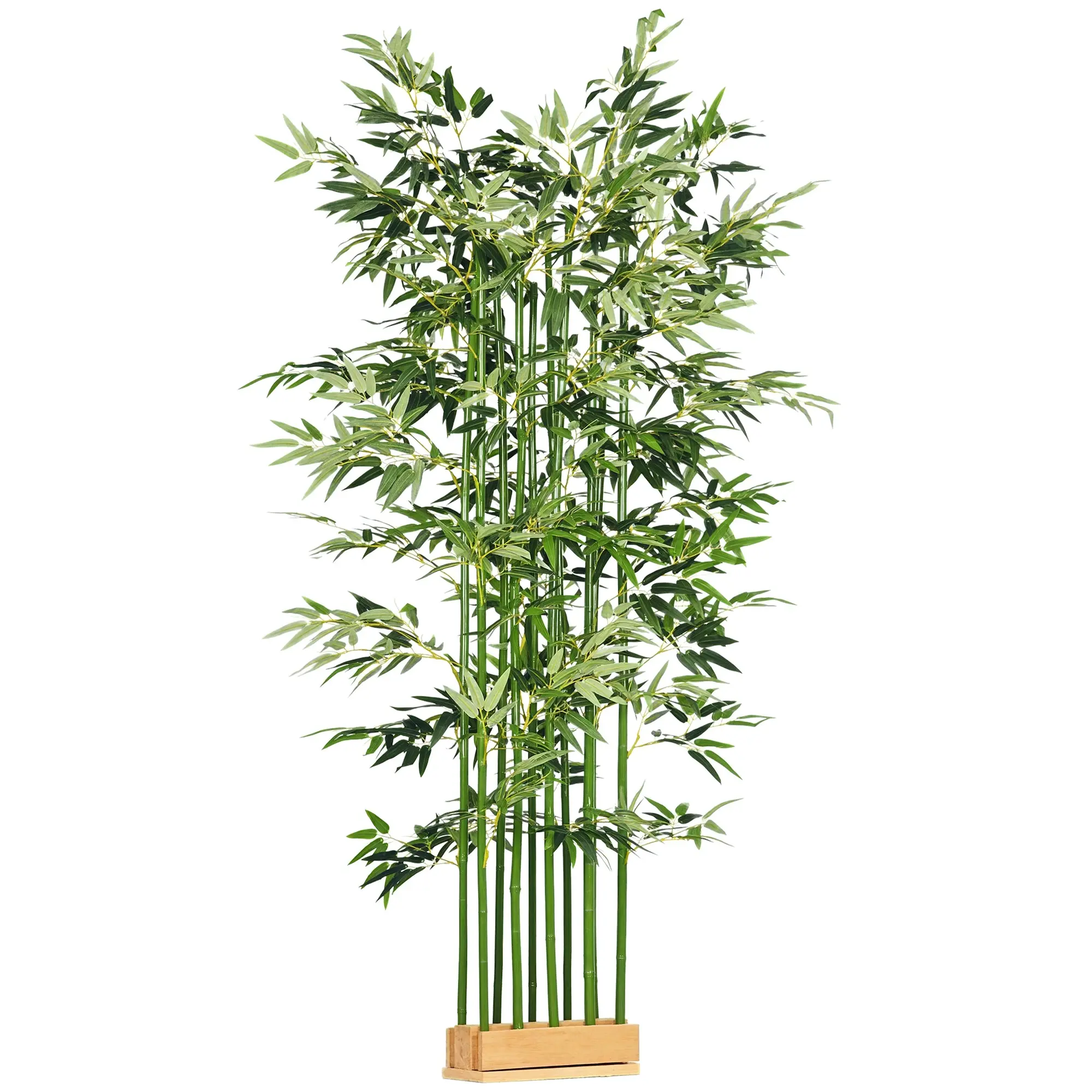5ft Tall Artificial Bamboo Tree, Fake Bamboo Plant with Realistic Leaf and Natural Trunk, Decorative Fake Tree