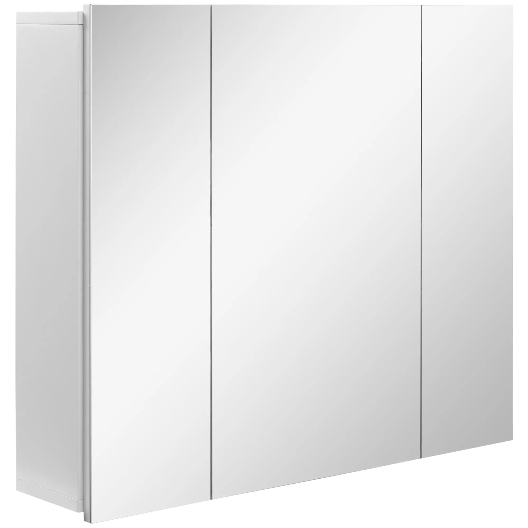 28" x 24" Medicine Cabinet, Wall Mounted Bathroom Cabinet with Mirrored Doors, White