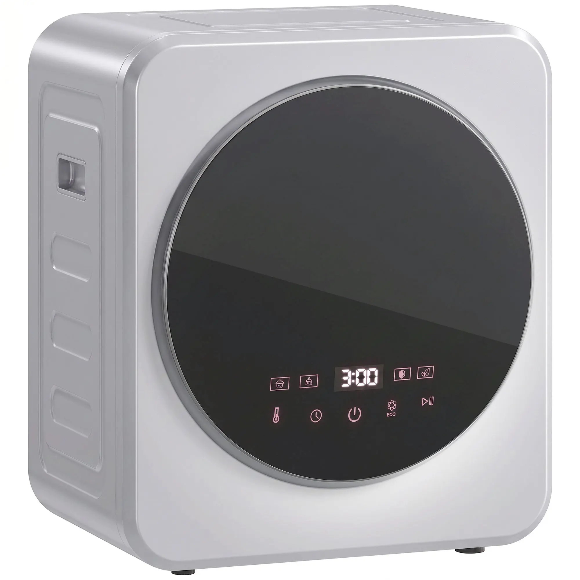 Compact vented tumble dryer with 4kg wet 2.5kg dry capacity, 800W timer, Silver