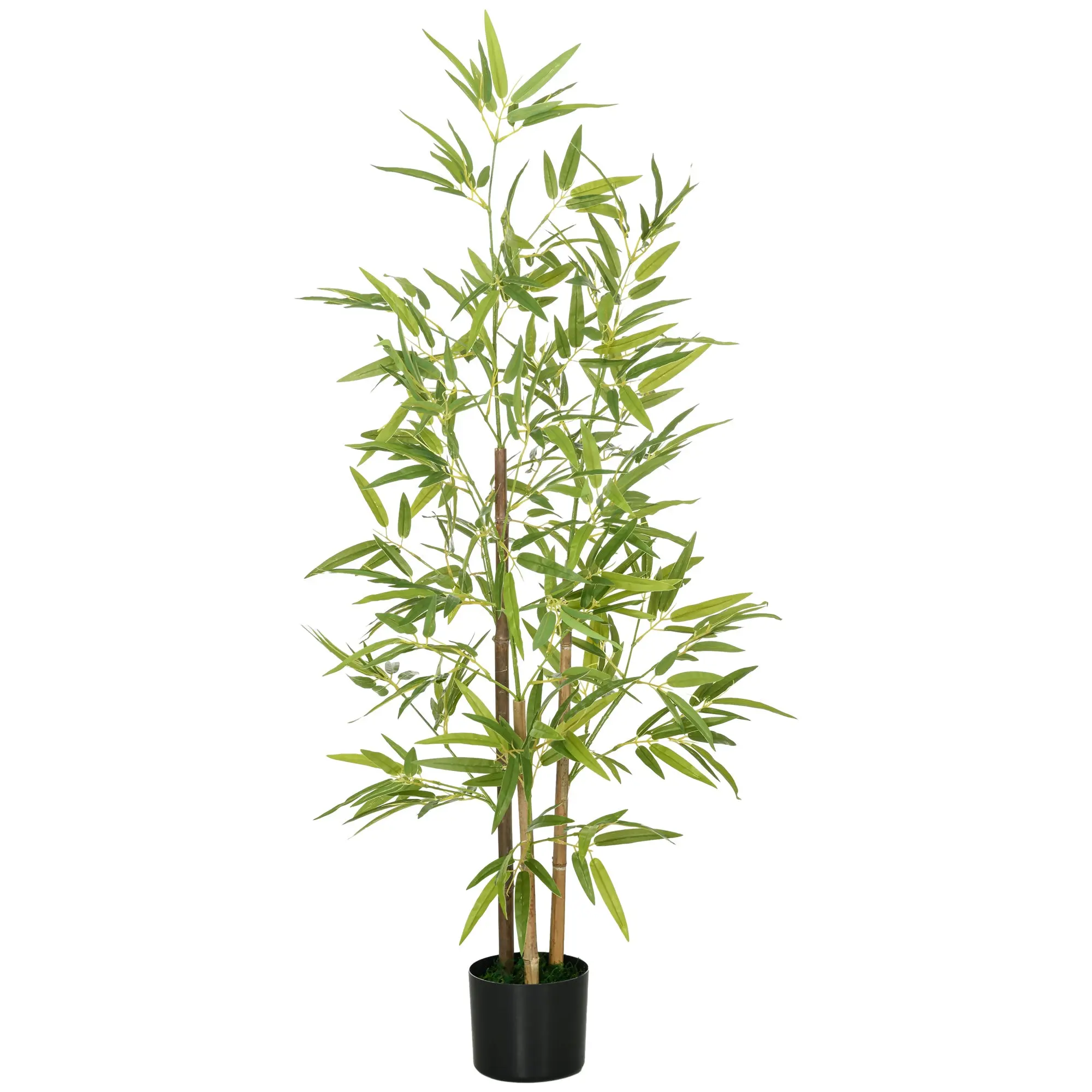 4ft Fake Bamboo Plants, Artificial Plants with Pot for Home Office Living Room Decor