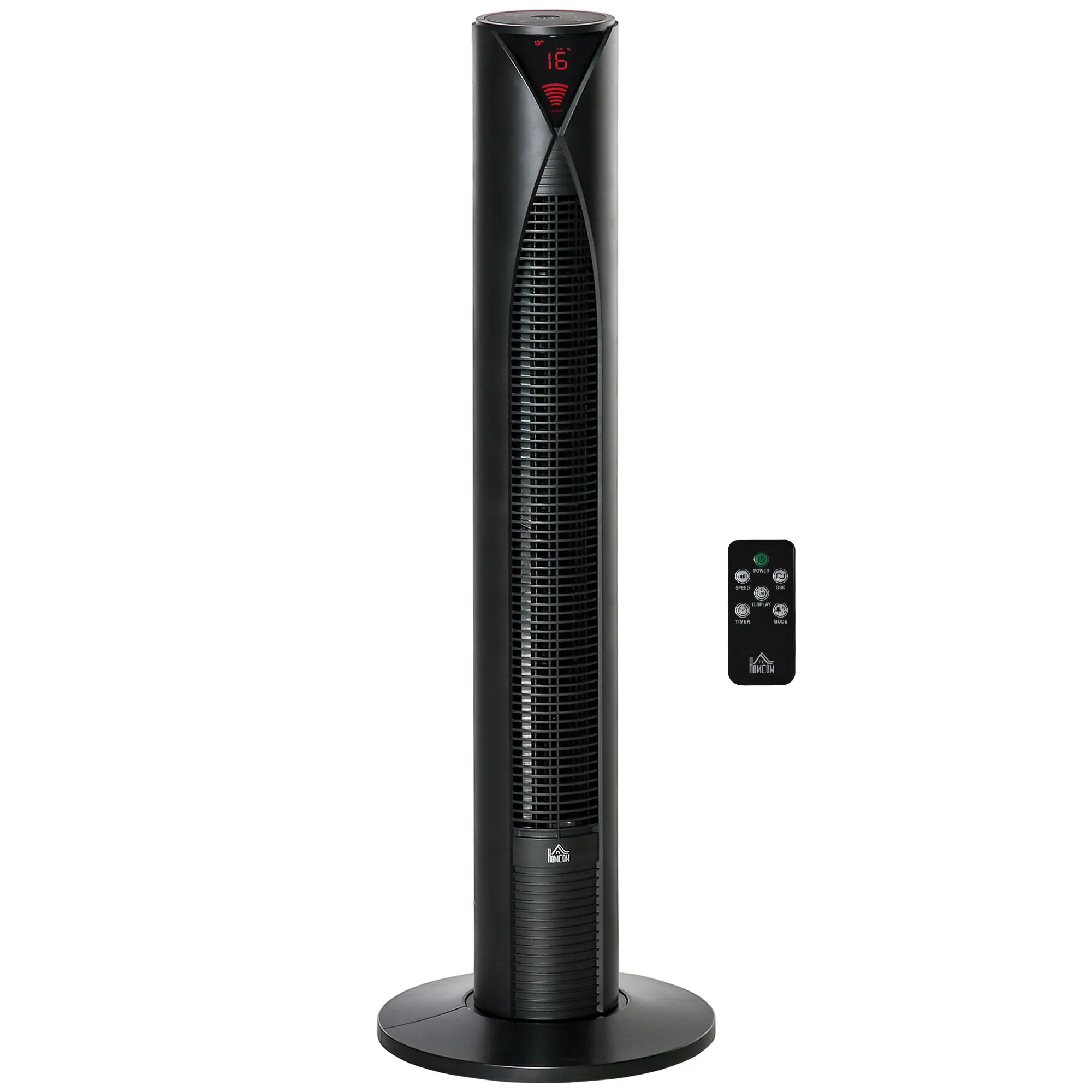 Freestanding Tower Fan Cooling for Home Bedroom with Oscillating & 4 Modes, Black