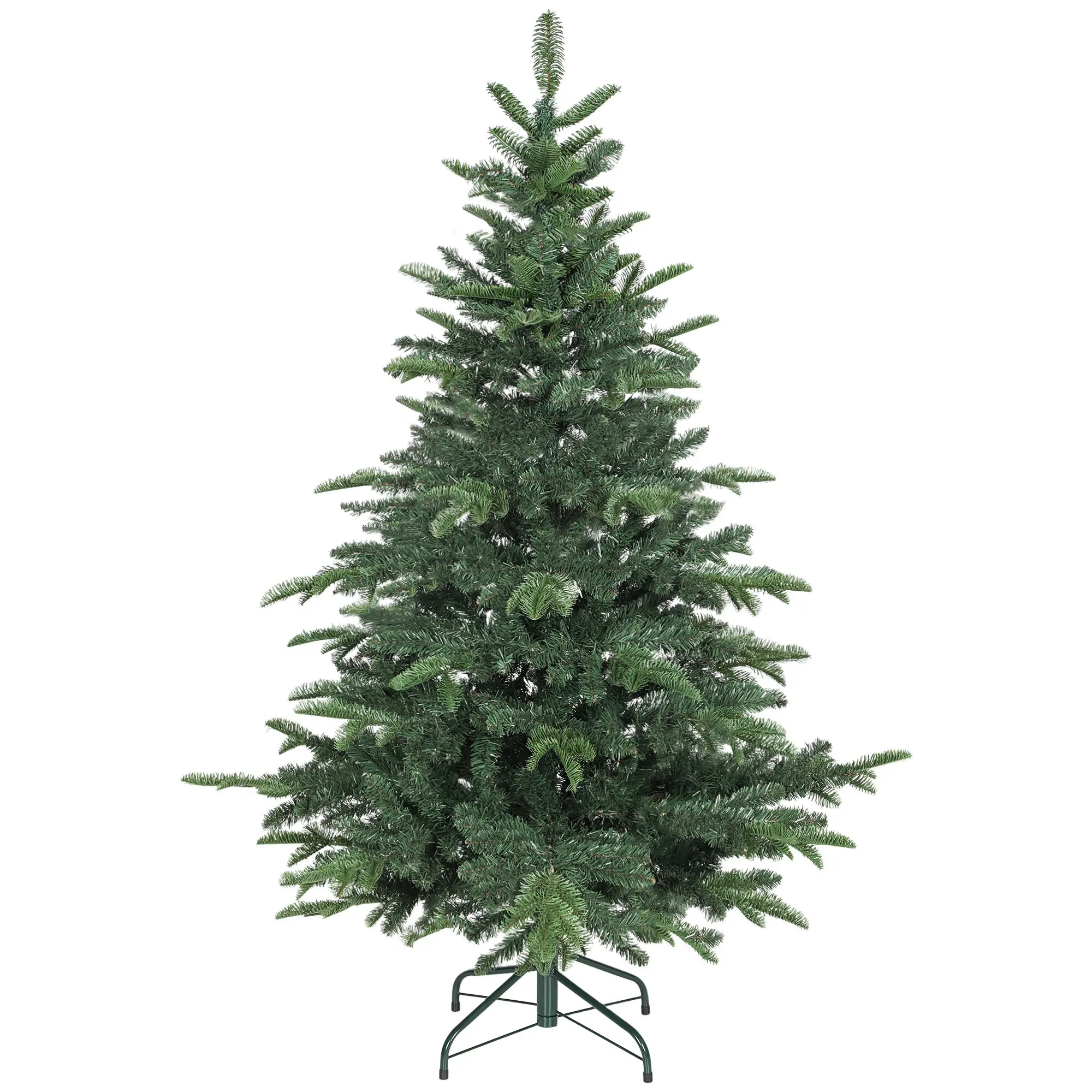 5ft Artificial Christmas Tree with Realistic Tips, Foldable Metal Stand - Green