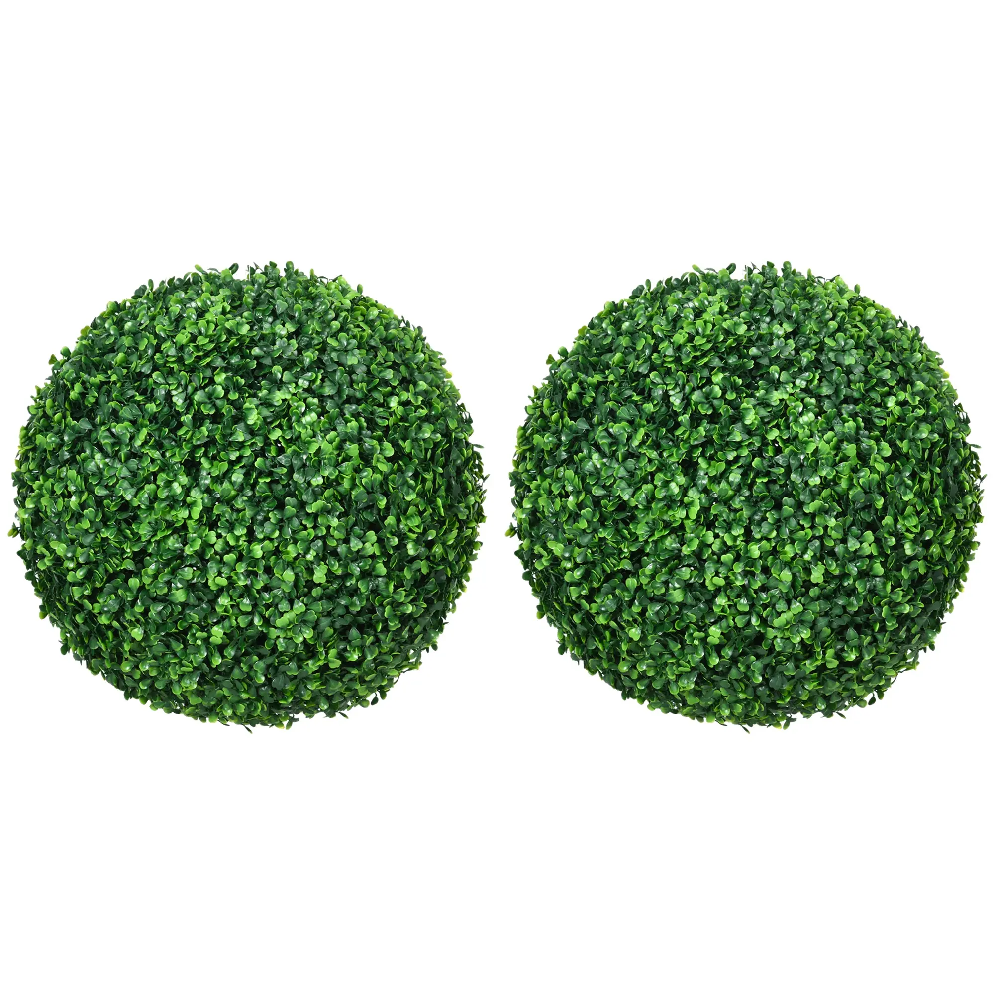 Set of 2 Artificial Topiary Balls, 40cm Faux Boxwood Balls for Indoor, Outdoor, Green
