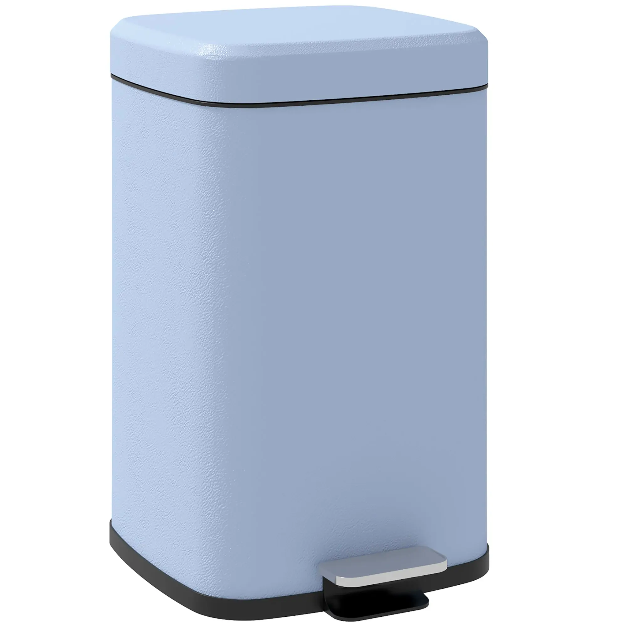 20L Fingerprint Proof Kitchen Bin with Foot Pedal & Removable Inner Bucket, Light Blue