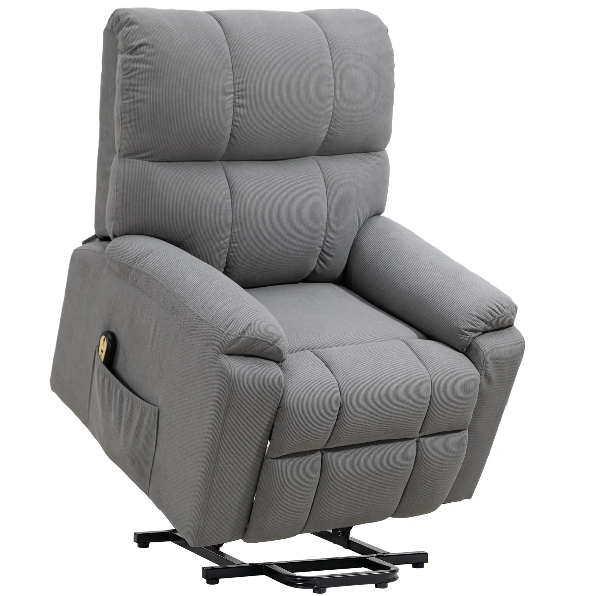 Fabric Power Lift Recliner Chair with Remote Control Quick Assembly, Grey