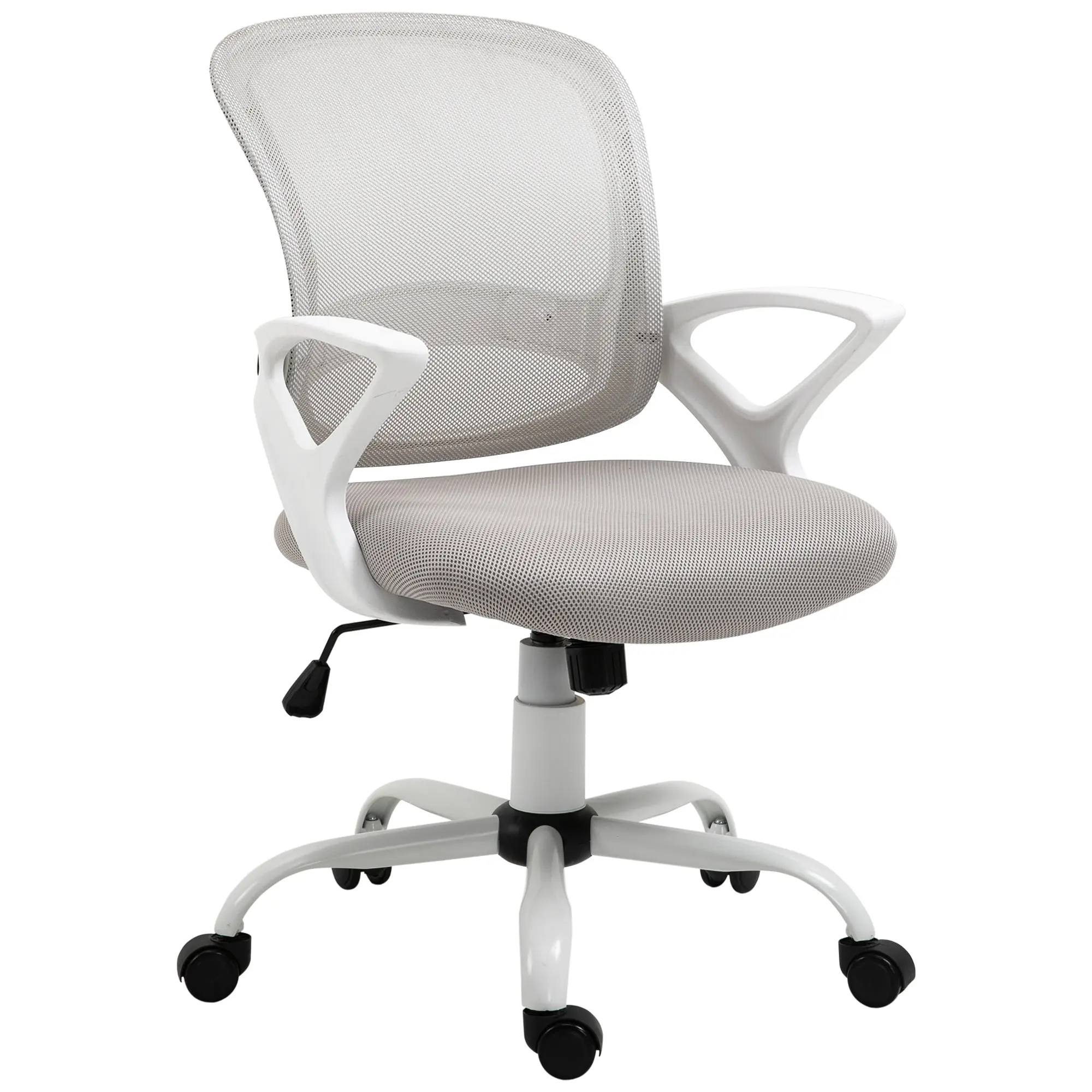 Ergonomic Mesh Swivel Chair, Midback with Lumbar Support, Height Adjustable Gray
