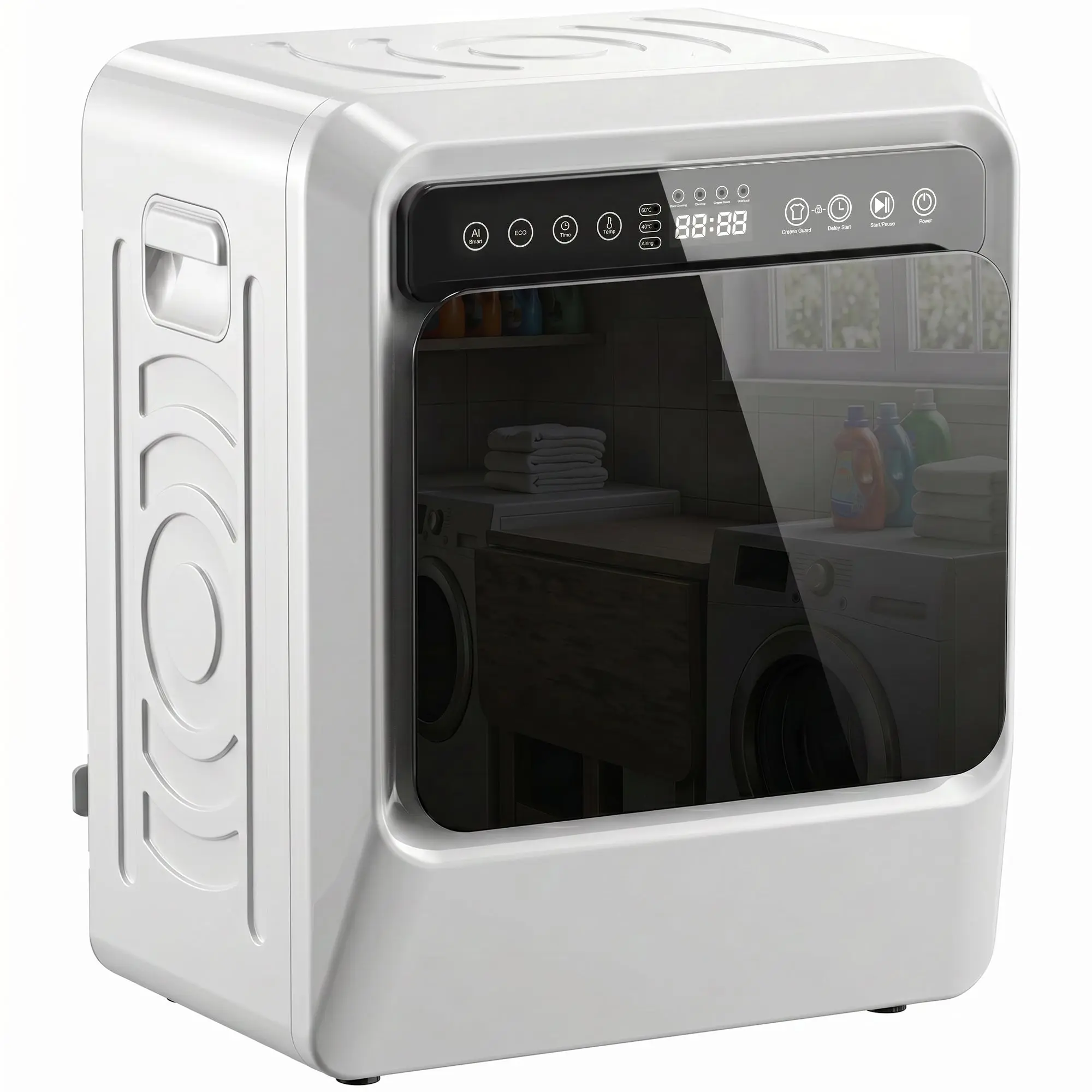 5kg Vented Tumble Dryer with Smart Drying & Stainless Steel Tub, Compact Freestanding Design, White