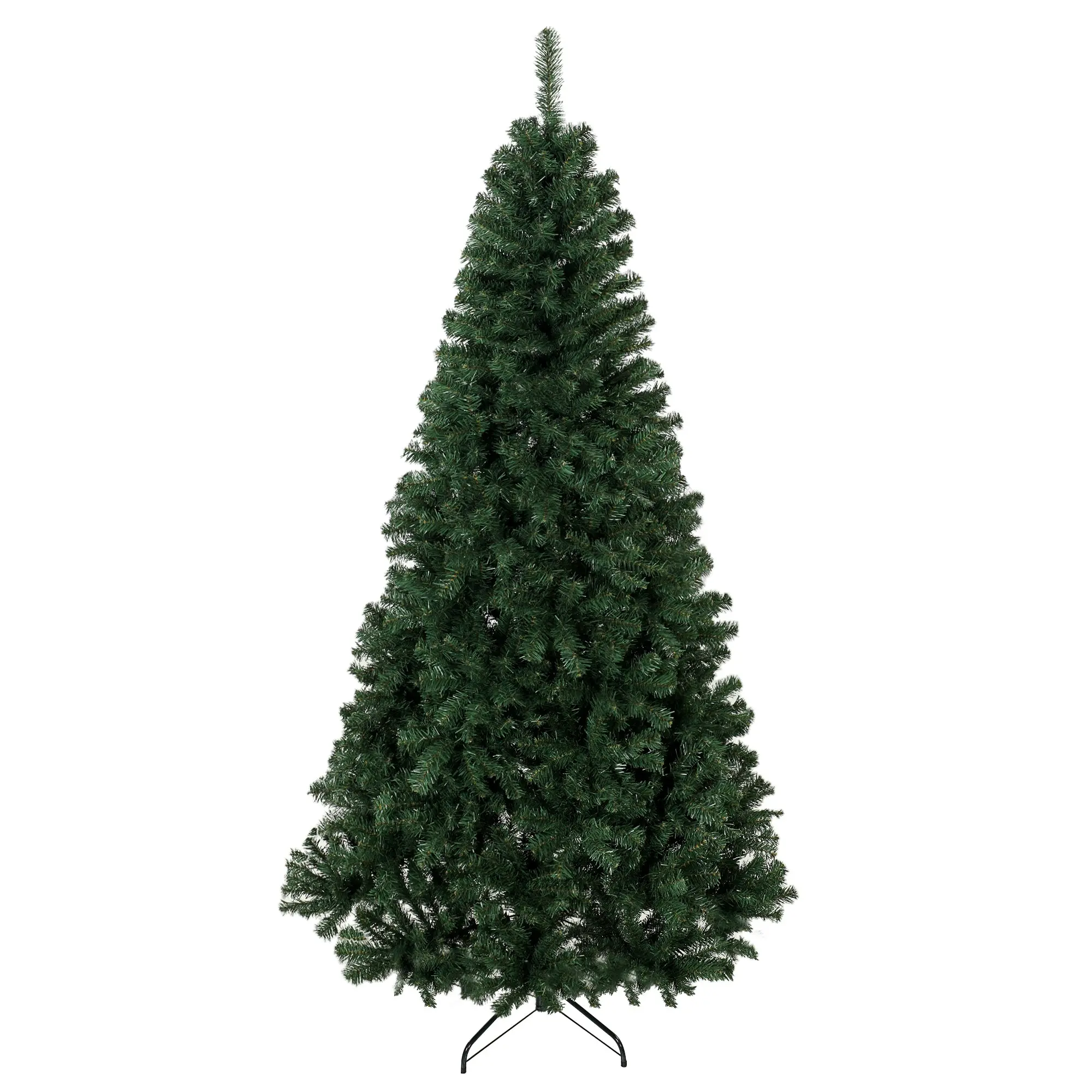 7.5 ft Norwegian Spruce Artificial Christmas Tree with 1388 Tips, Hinged Design & Foldable Metal Stand, Green