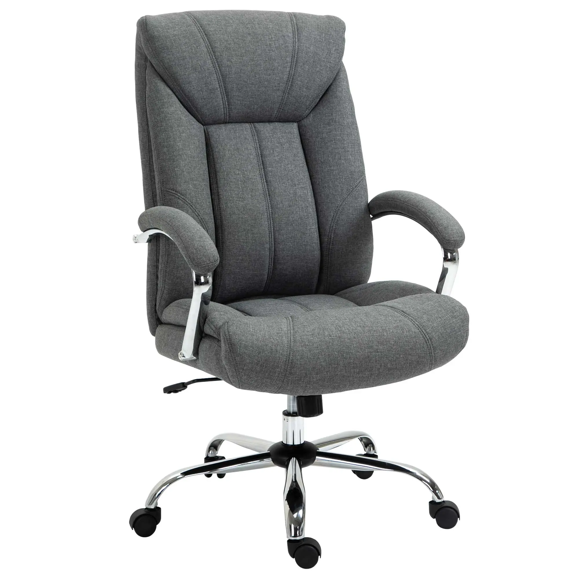 High Back Swivel Office Chair, Executive Office Chair with Arm &Adjustable Height, Grey