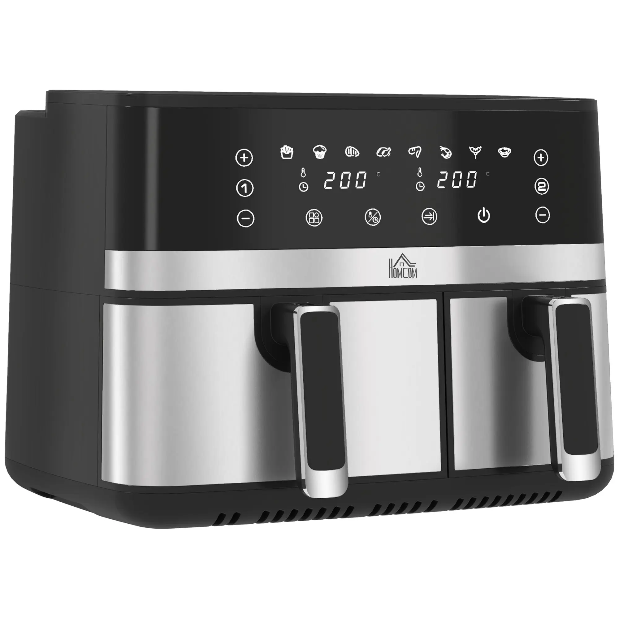 Fry Dual Zone Air Fryer with Smart Finish for Oil Free & Low Fat Healthy Cooking, 2700W