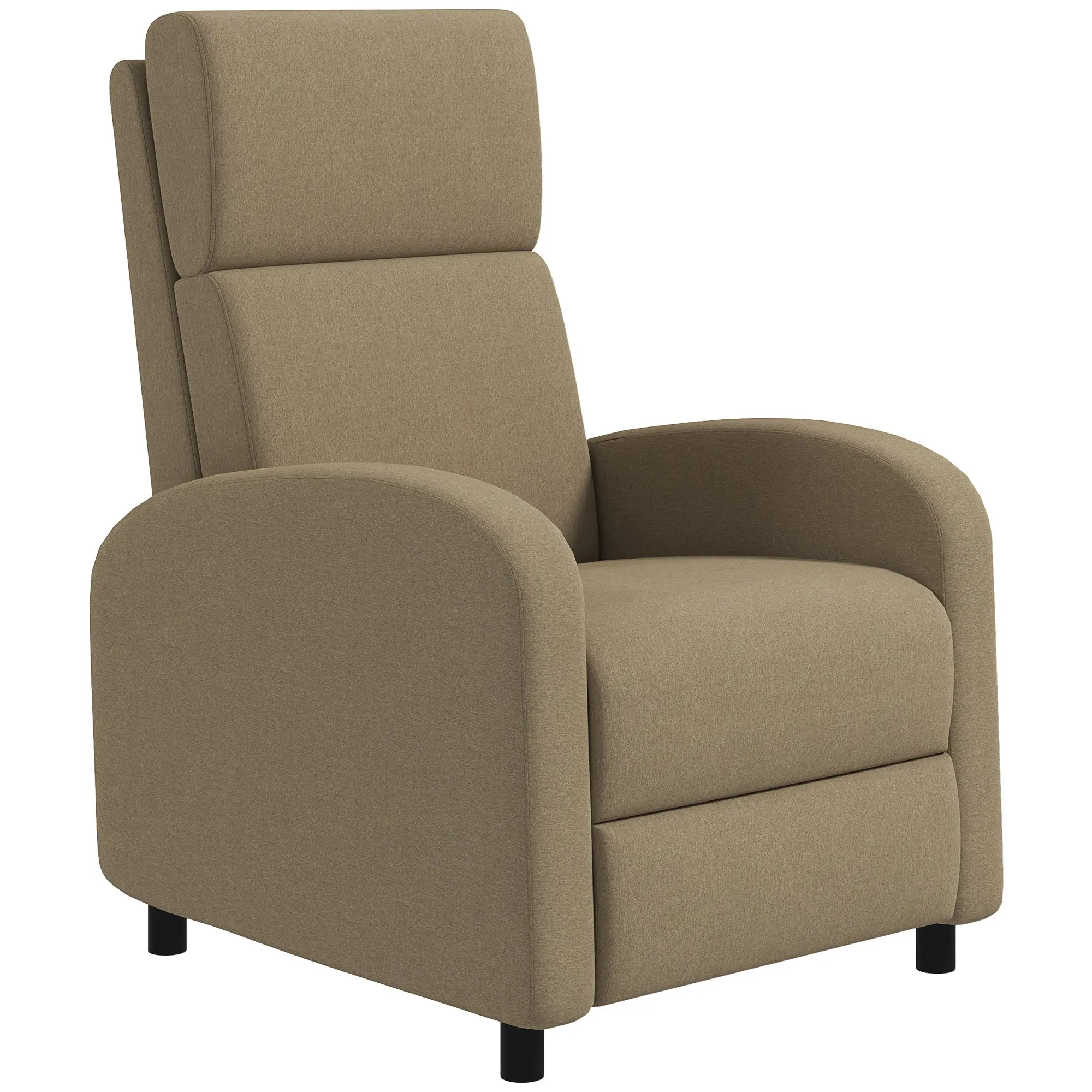 Fauteuil relax fauteuil de relaxation inclinable salon avec avec dossier réglable jusqu'à 160° manuellement, repose-pieds intégré pour salon chambre bureau home cinéma, charge 120 kg, beige