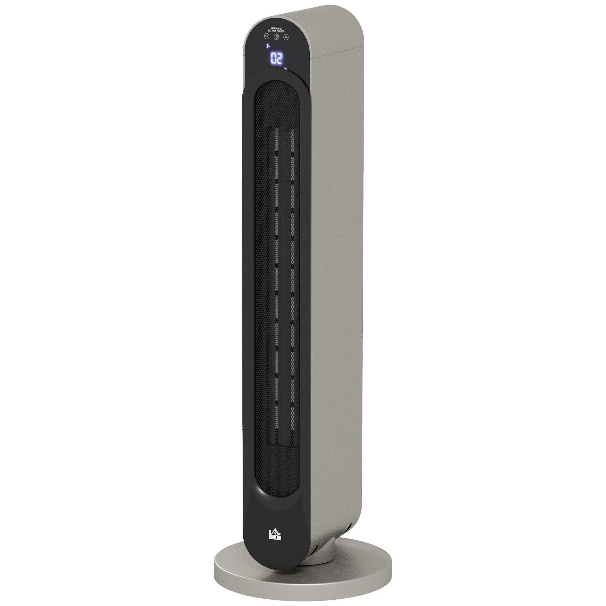 Chauffage soufflant oscillant 1100/2200 W - mini radiateur céramique PTC - télécommande incluse - chauffage d'appoint noir