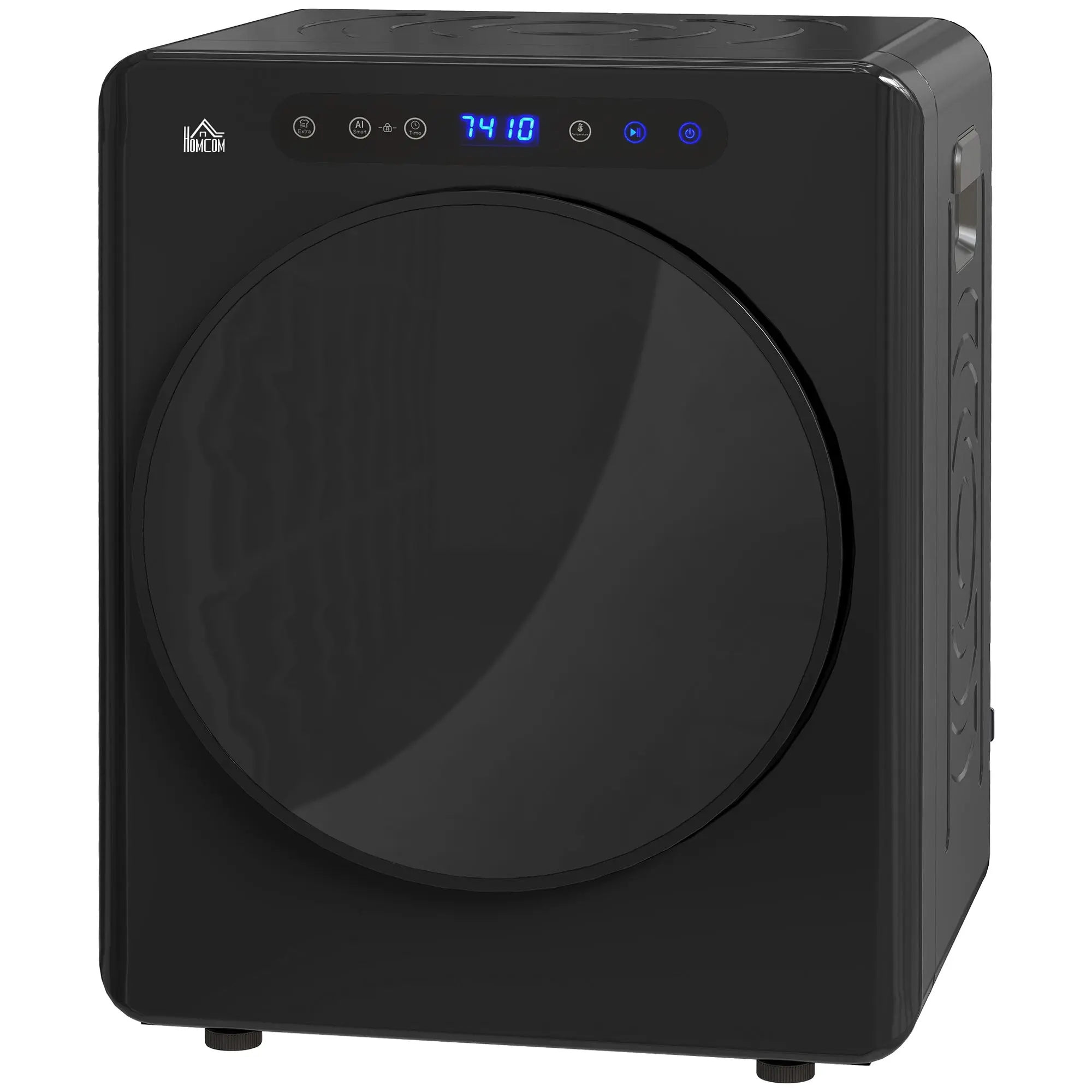 Sèche linge à évacuation compact, sèche-linge électrique 1000 W 3 Kg avec 6 modes de séchage, cuve en acier inoxydable, charge frontale, minuterie, pour appartement, maison, camping-cars, noir