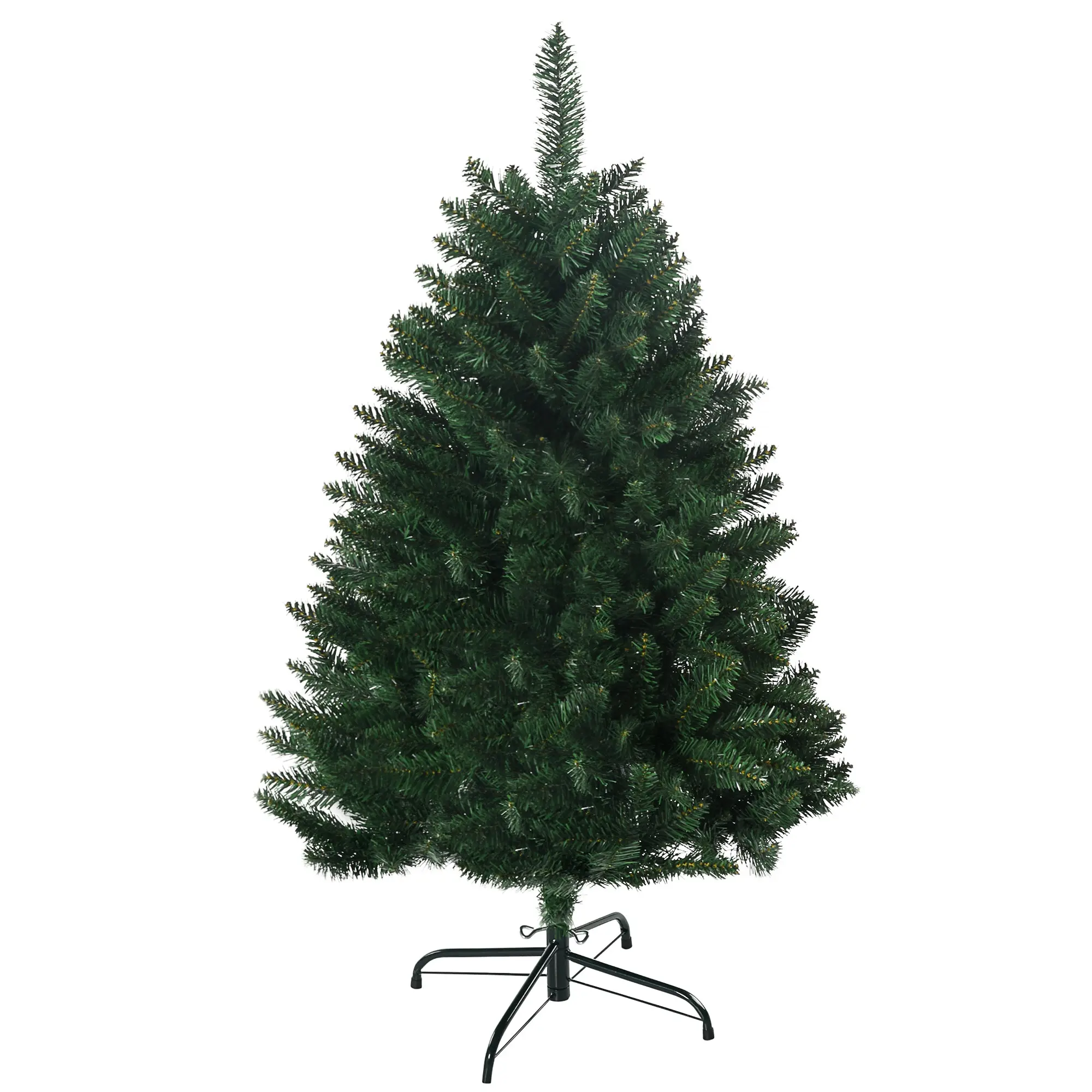Sapin de Noël artificiel 120H cm 305 branches avec pied croix acier amovible - vert