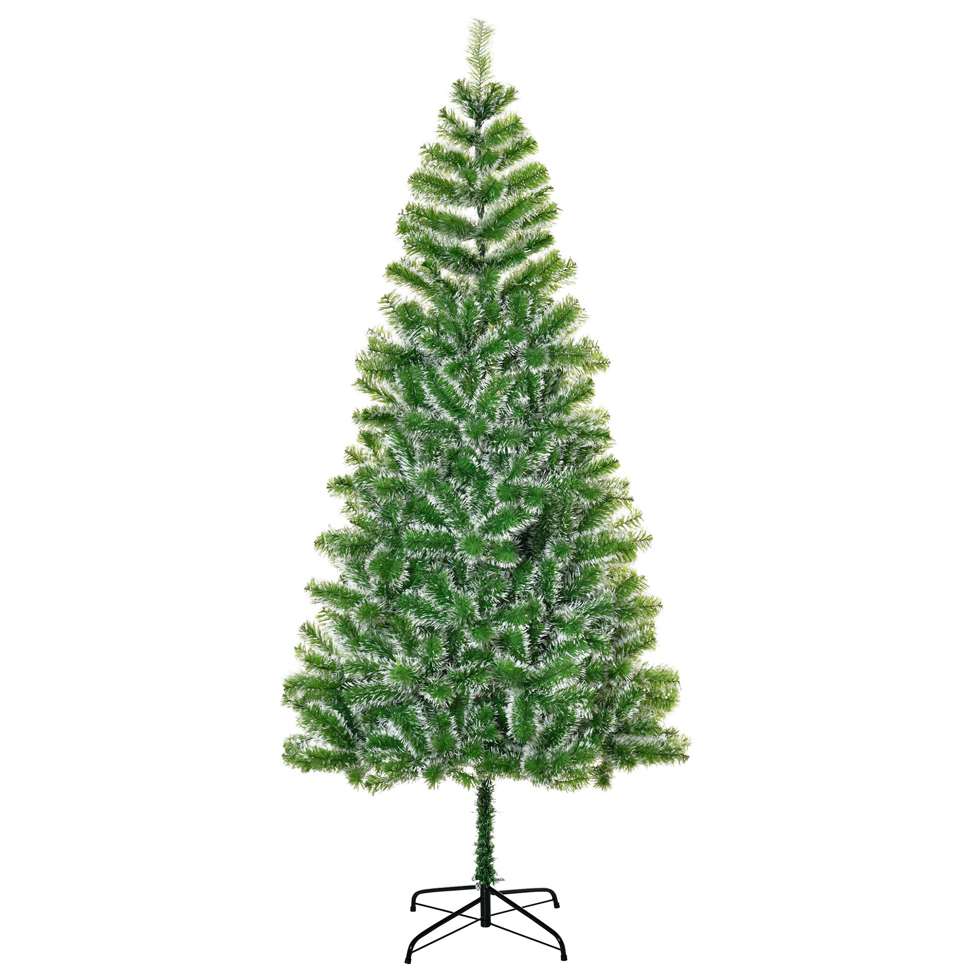 Sapin de Noël Artificiel Aspect enneigé 210 cm 968 Branches épines Imitation Nordmann Grand réalisme