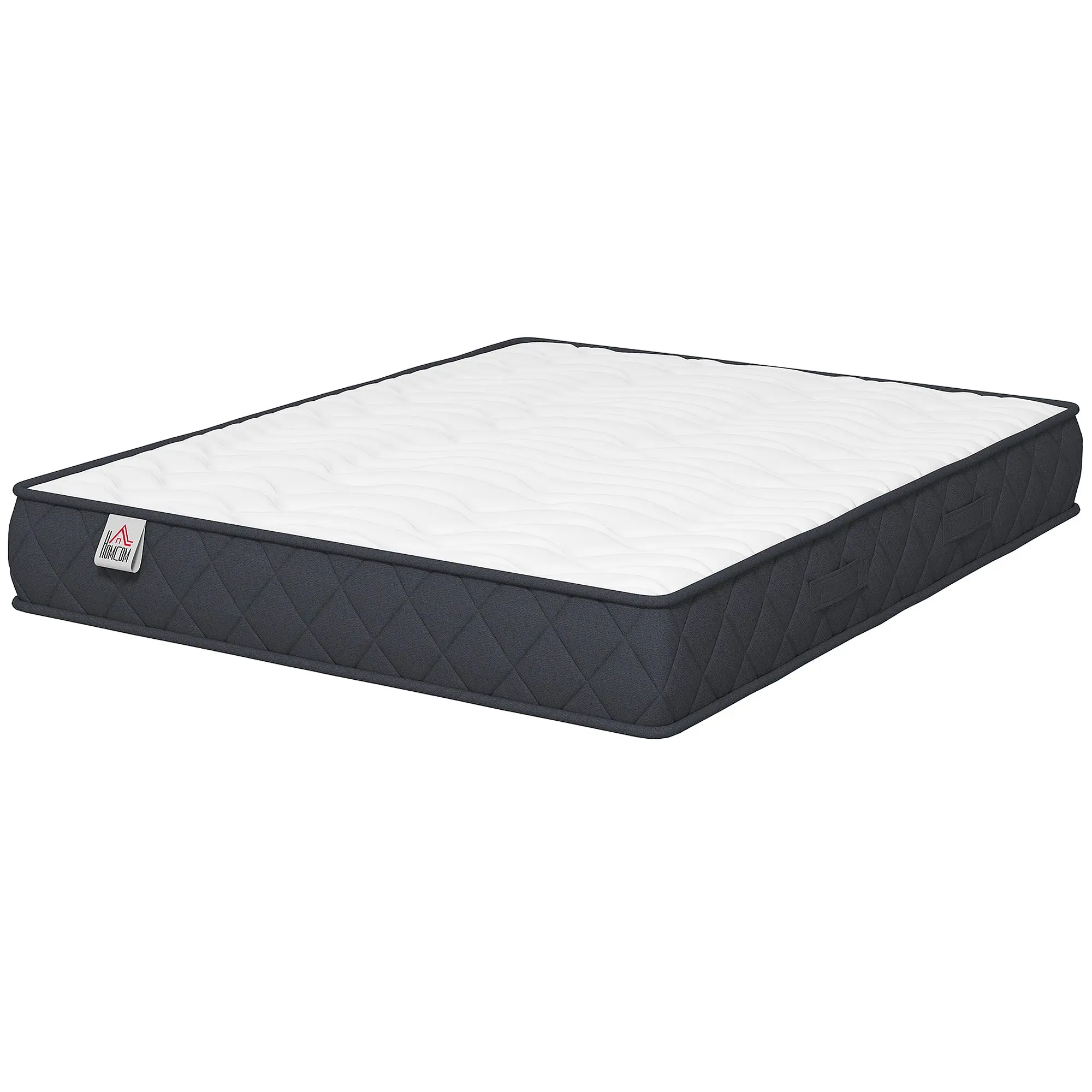 Matelas 200x160cm, Matelas 2 Personnes, Mousse à Mémoire de Forme, 20cm d'épaisseur, Mousse Découpée en Vagues et Bords Renforcés, Certifié Oeko-Tex, Fermeté Moyenne