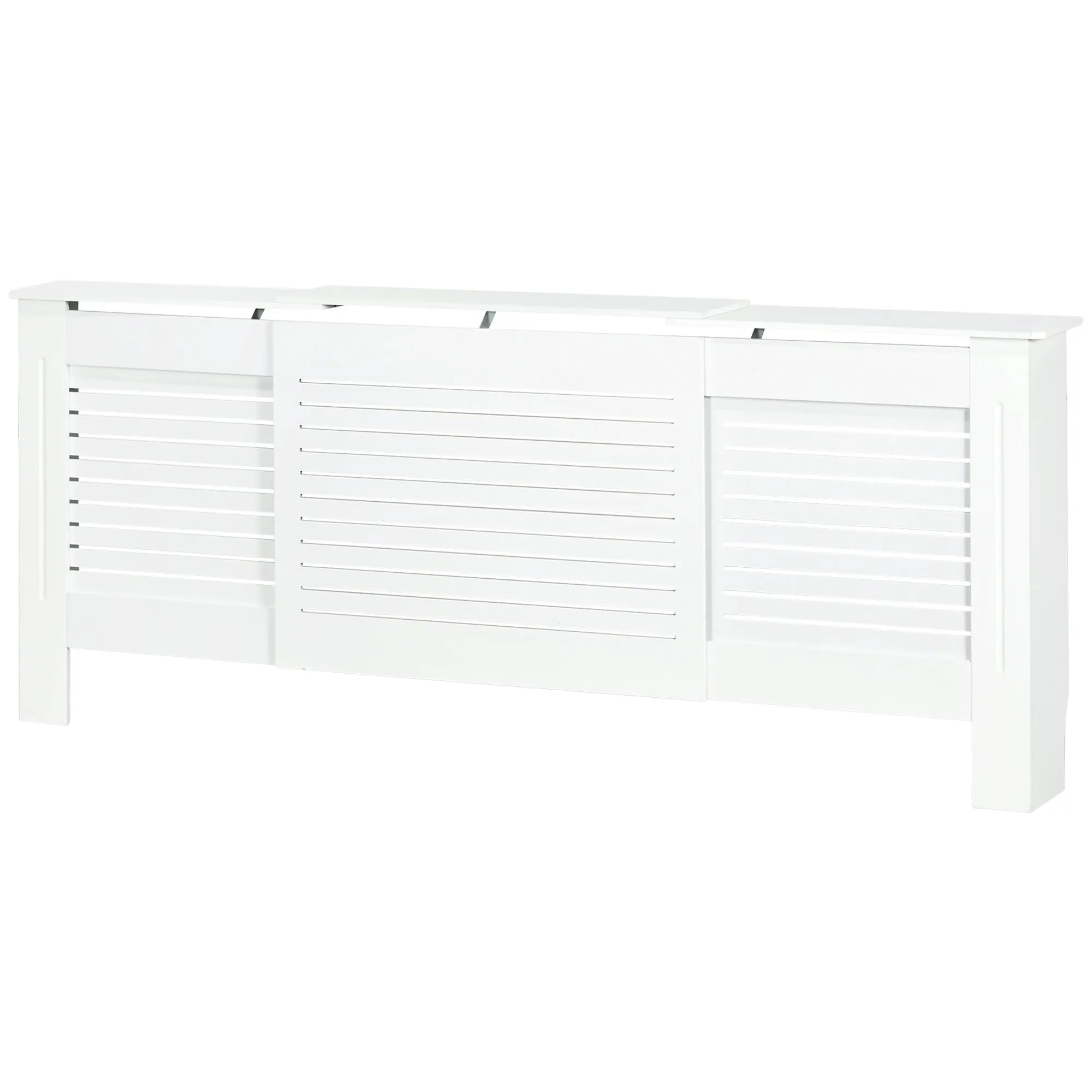 Cache-radiateur Design Contemporain Longueur Extensible 139-208,5 x 20,5 x 82,5 cm MDF Blanc