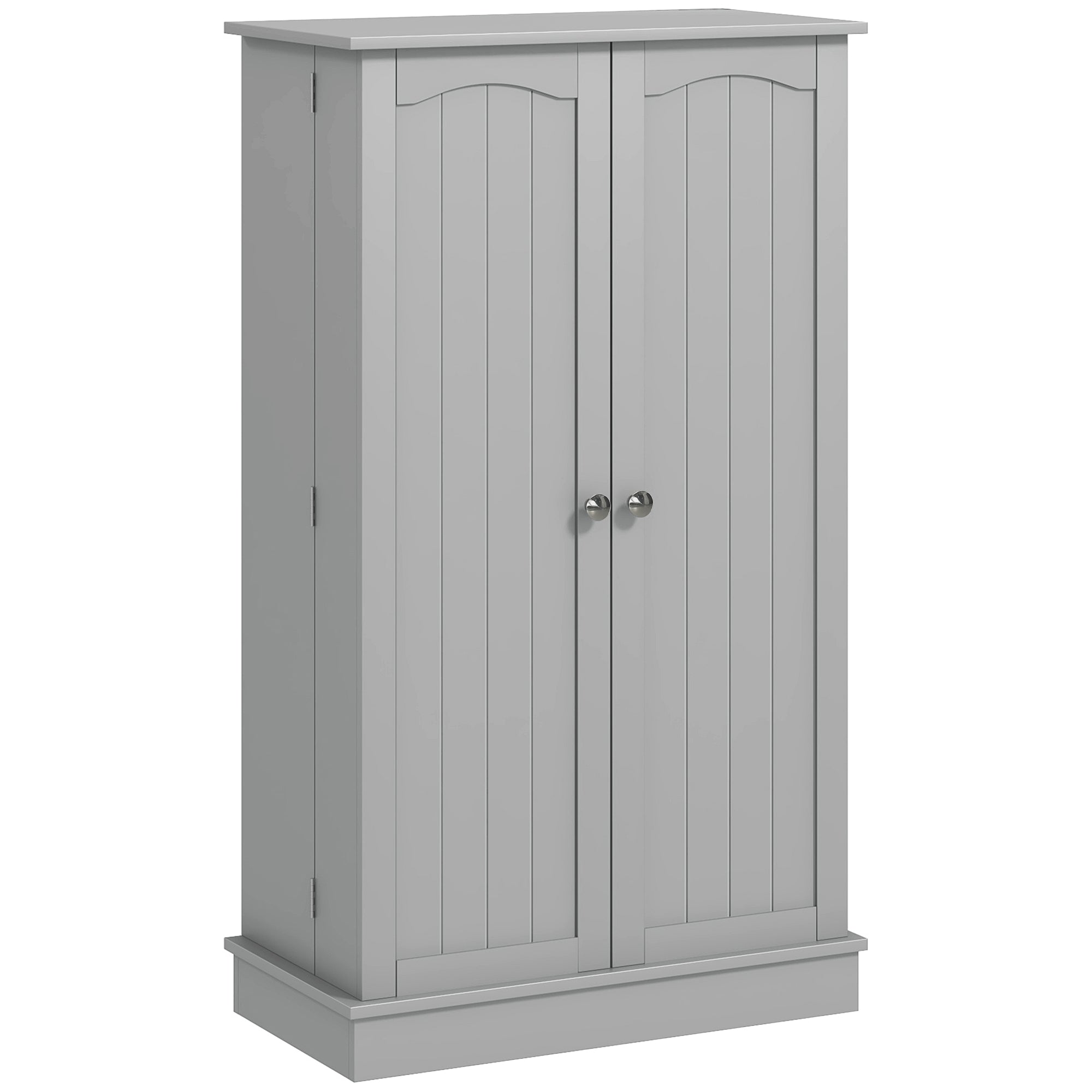 Armoire de cuisine buffet cuisine vaisselier meuble de rangement moderne avec placards, étagère réglable et 12 porte-épices, garde-manger pour salle à manger, salon, 60 x 30 x 104 cm, gris