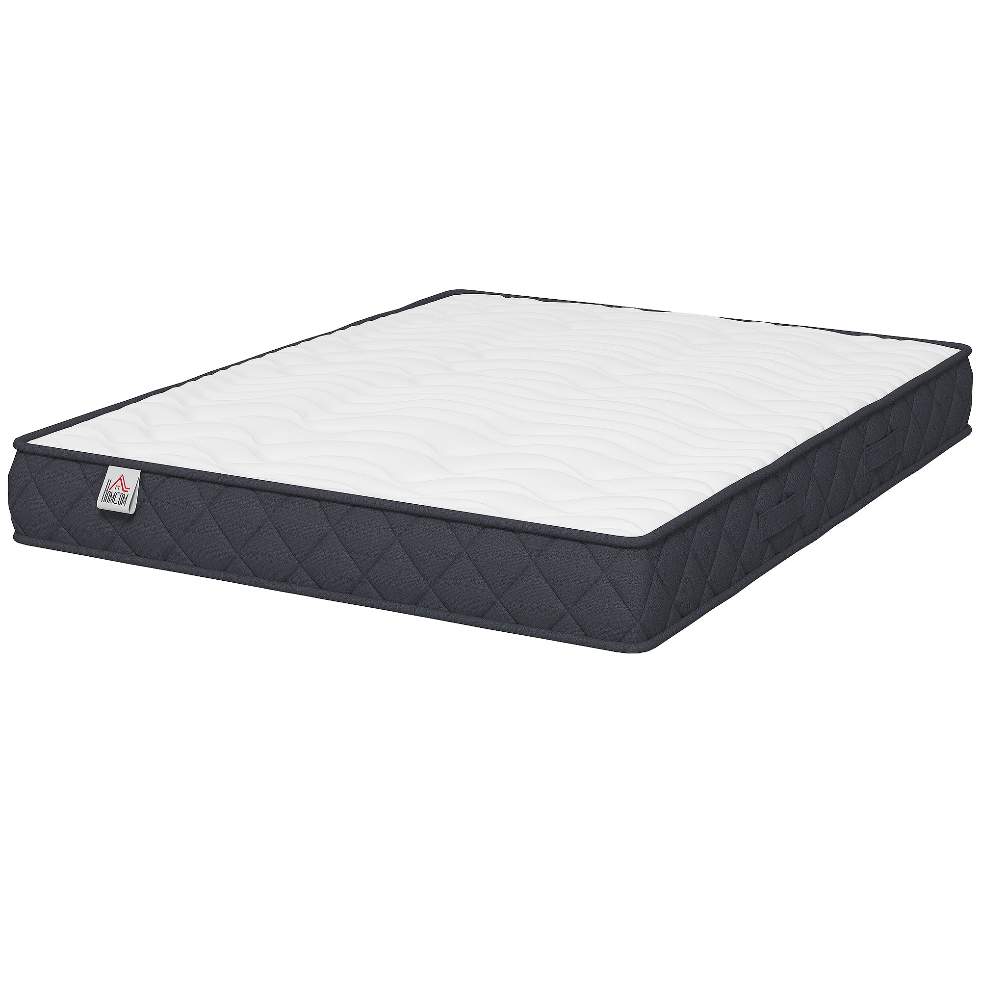 Matelas 140x190cm, Matelas 2 Personnes, Mousse à Mémoire de Forme, 20cm d'épaisseur, Mousse Découpée en Vagues et Bords Renforcés, Certifié Oeko-Tex, Fermeté Moyenne
