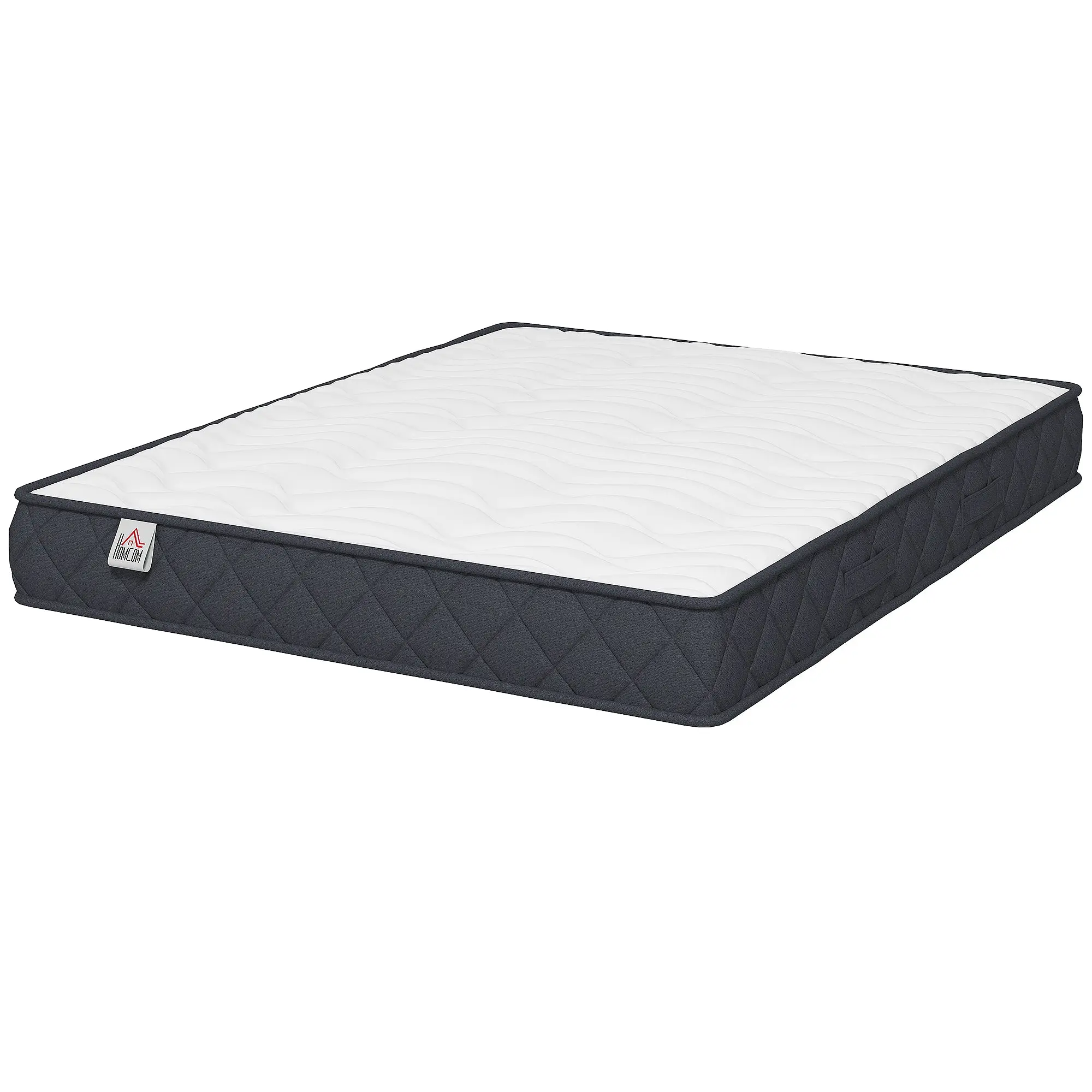Matelas 140x190cm, Matelas 2 Personnes, Mousse à Mémoire de Forme, 20cm d'épaisseur, Mousse Découpée en Vagues et Bords Renforcés, Certifié Oeko-Tex, Fermeté Moyenne