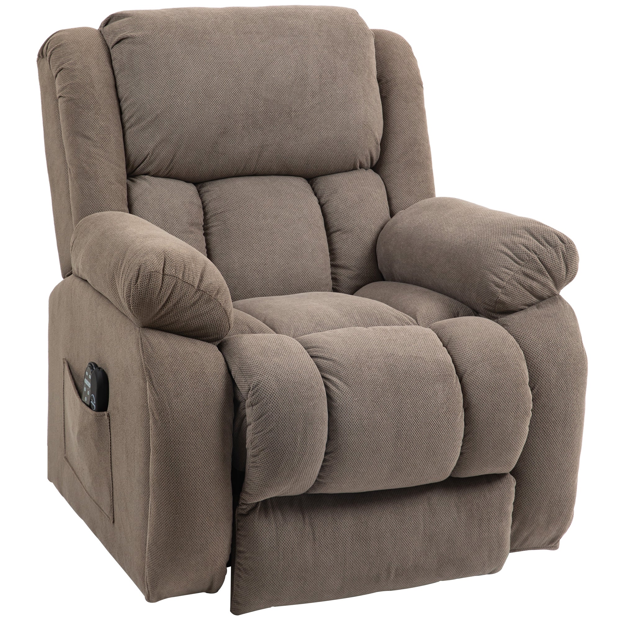Fauteuil releveur électrique inclinable massage chauffant Marron Clair