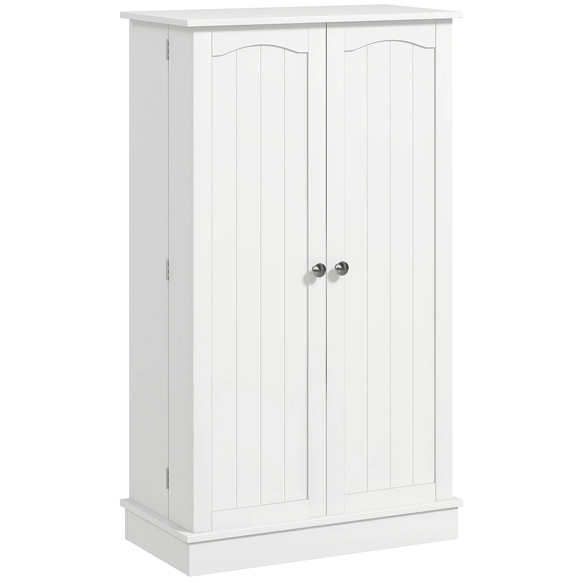 Armoire de cuisine buffet cuisine vaisselier meuble de rangement moderne avec placards, étagère réglable et 12 porte-épices, garde-manger pour salle à manger, salon, 60 x 30 x 104 cm, blanc
