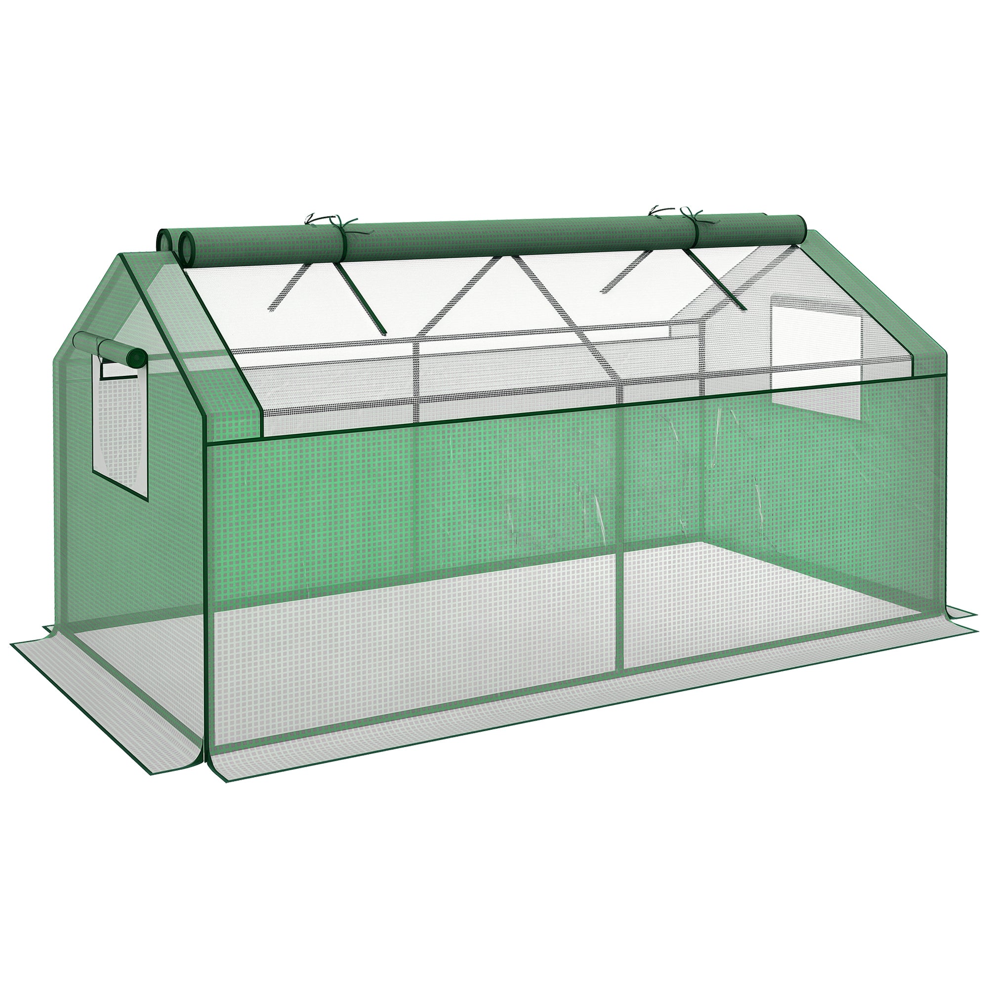 Foil Greenhouse with Window, Greenhouse with UV Protection, Tomato House, Cold Frame for Garden, Balcony, 180 x 92 x 92 cm