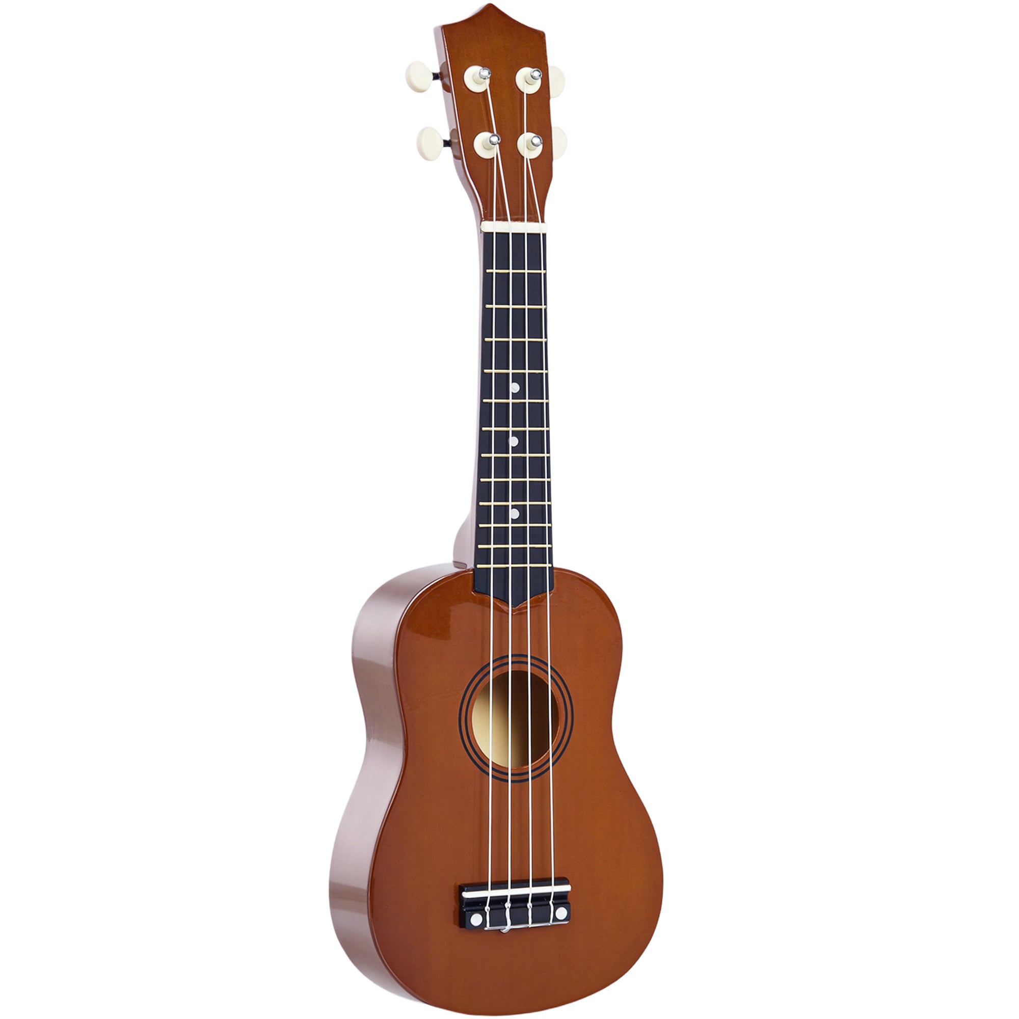 HOMCOM 21 Tum Soprano Ukulele för Nybörjare Lämplig för Konserter och Skolor Nylonsträngar Trä Brun