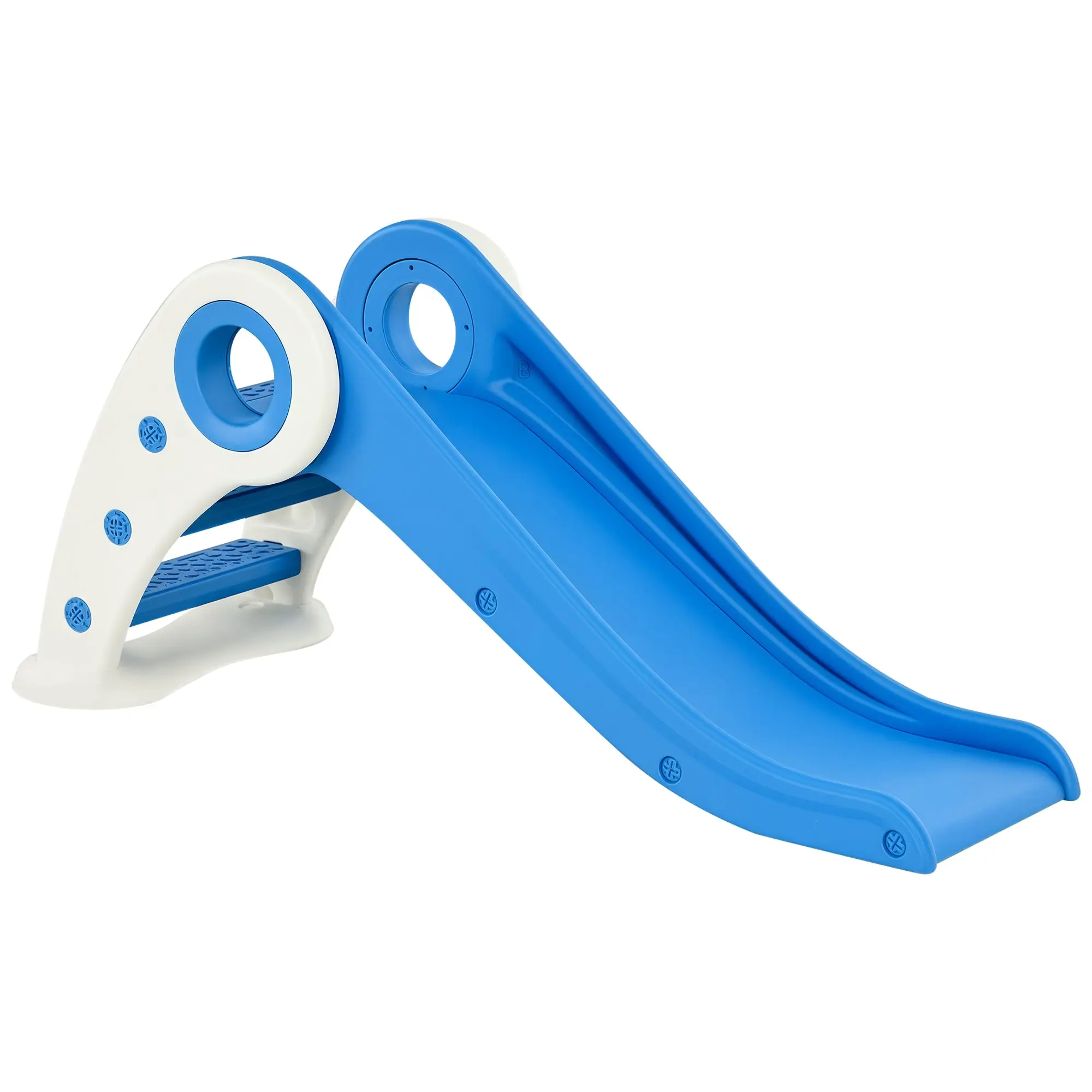 Children's Slide for 18-36 Months Foldable Slide for Kids with Stairs Long Ramp for Garden Park Indoors 120x50x56 cm Blue